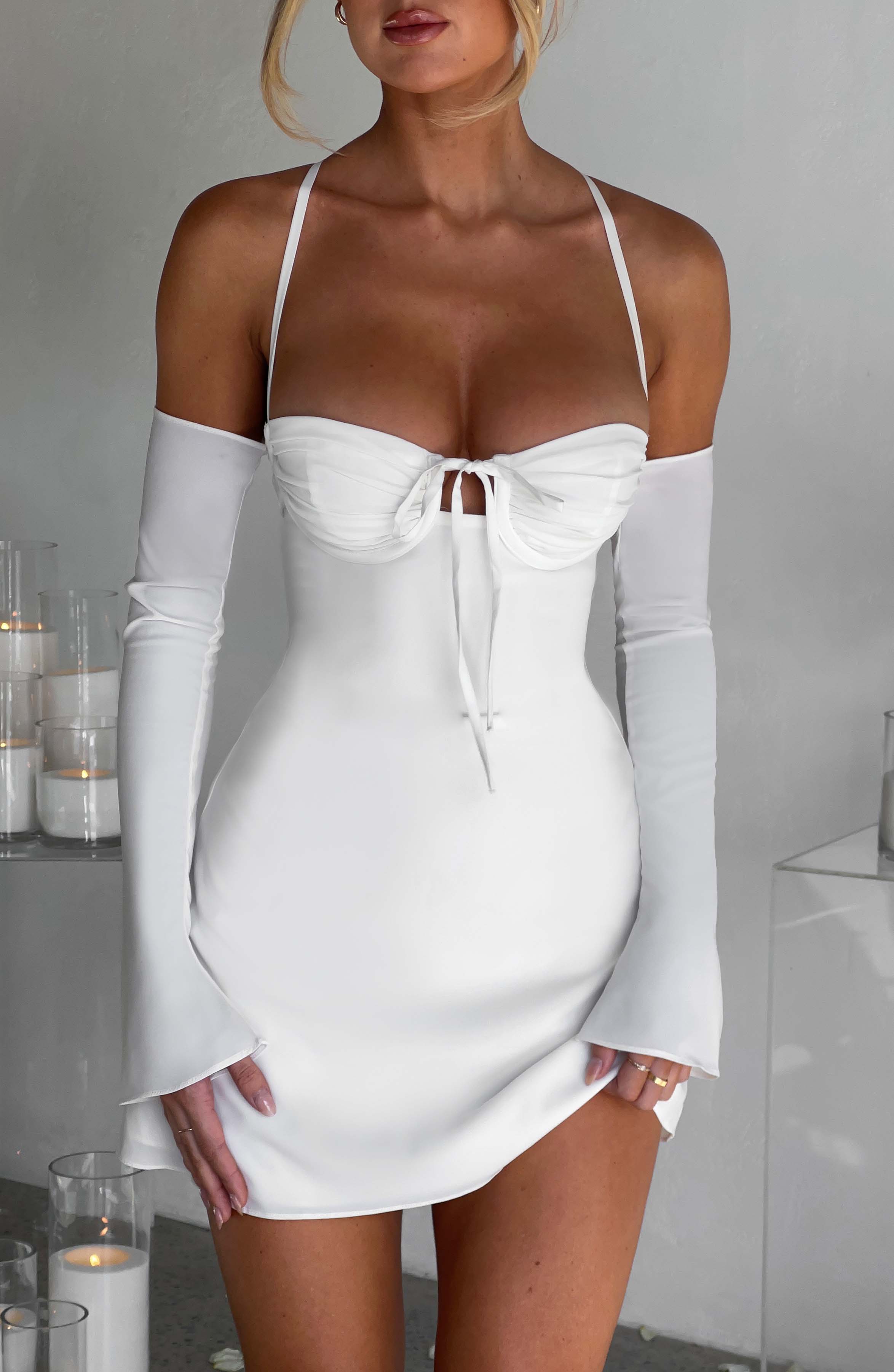 Fiona Mini Dress - Ivory Dress Babyboo Fashion Premium Exclusive Design