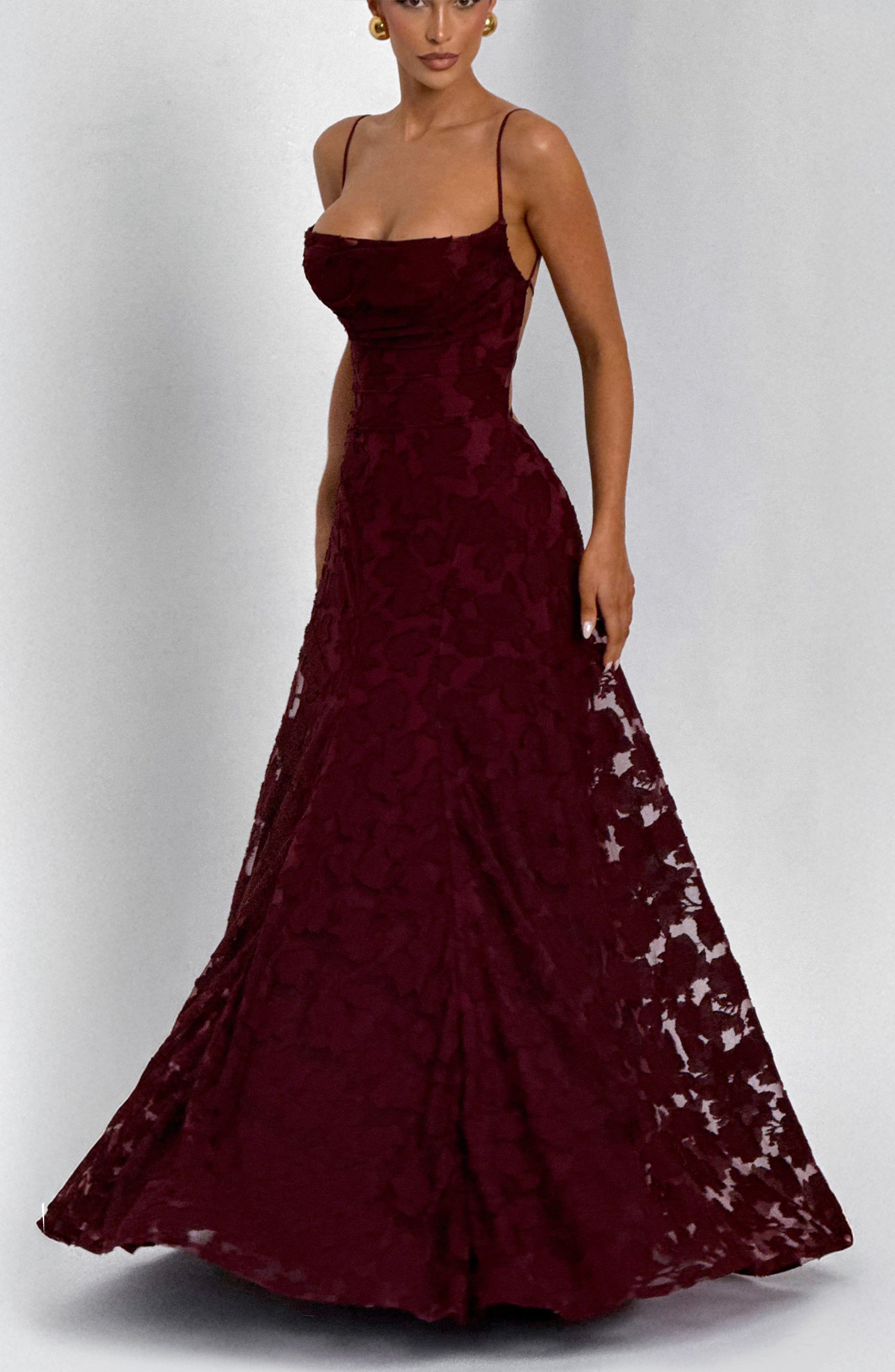 Francis Maxi Dress - Cherry Lacquer Dress Babyboo Fashion Premium Exclusive Design