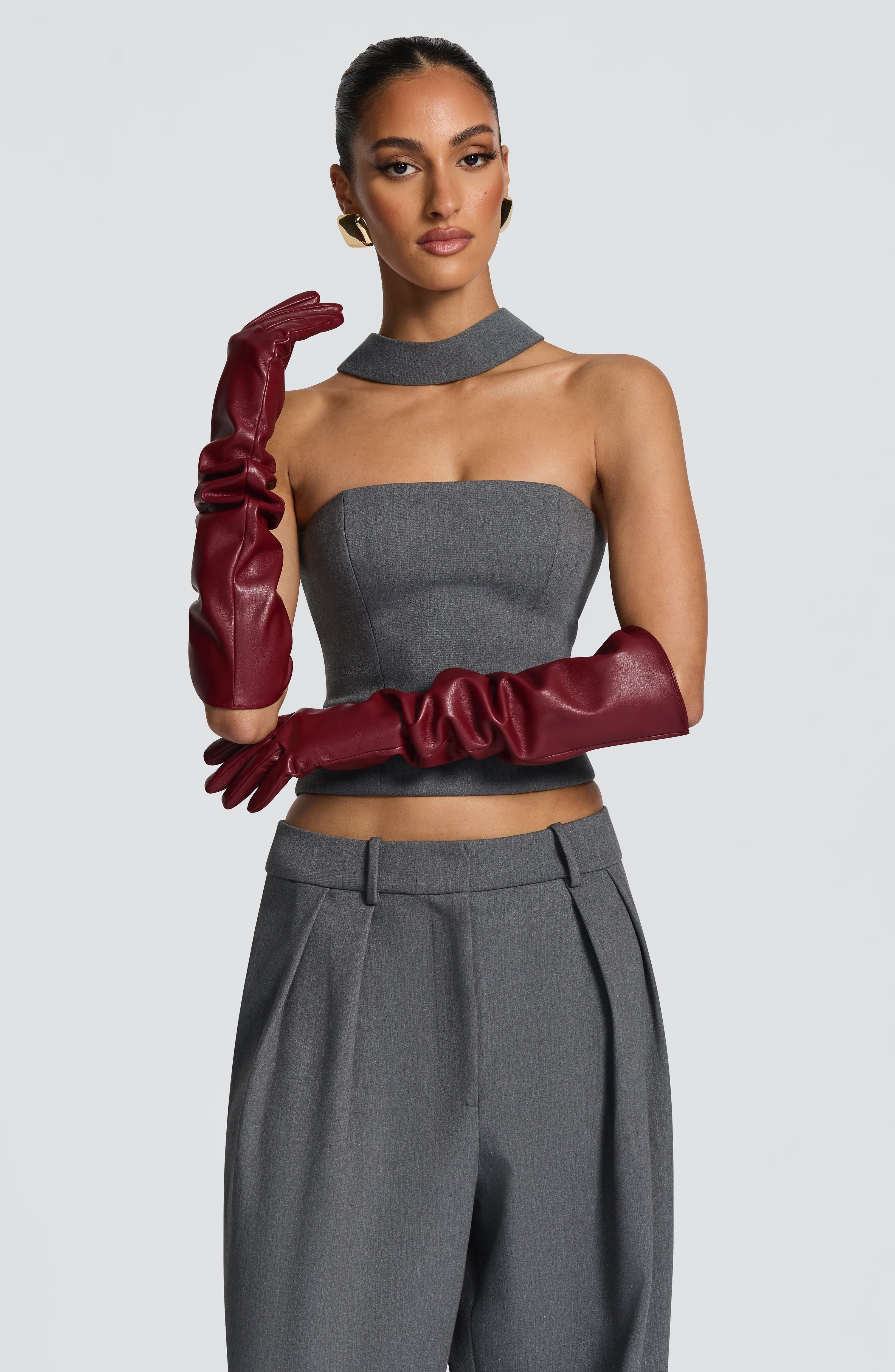 Frankie Gloves - Burgundy Accessories Babyboo Fashion Premium Exclusive Design
