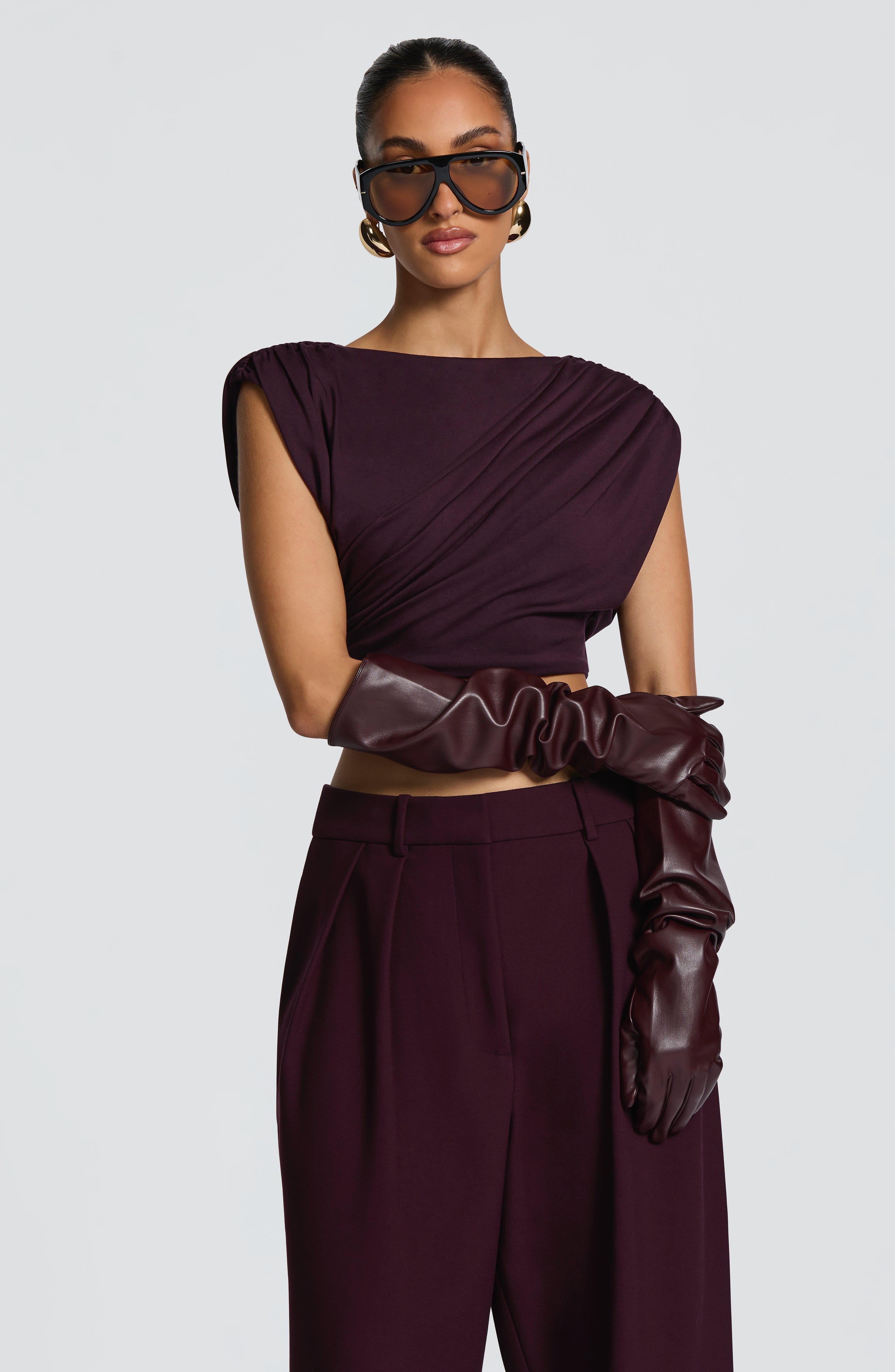 Frankie Gloves - Plum Accessories Babyboo Fashion Premium Exclusive Design