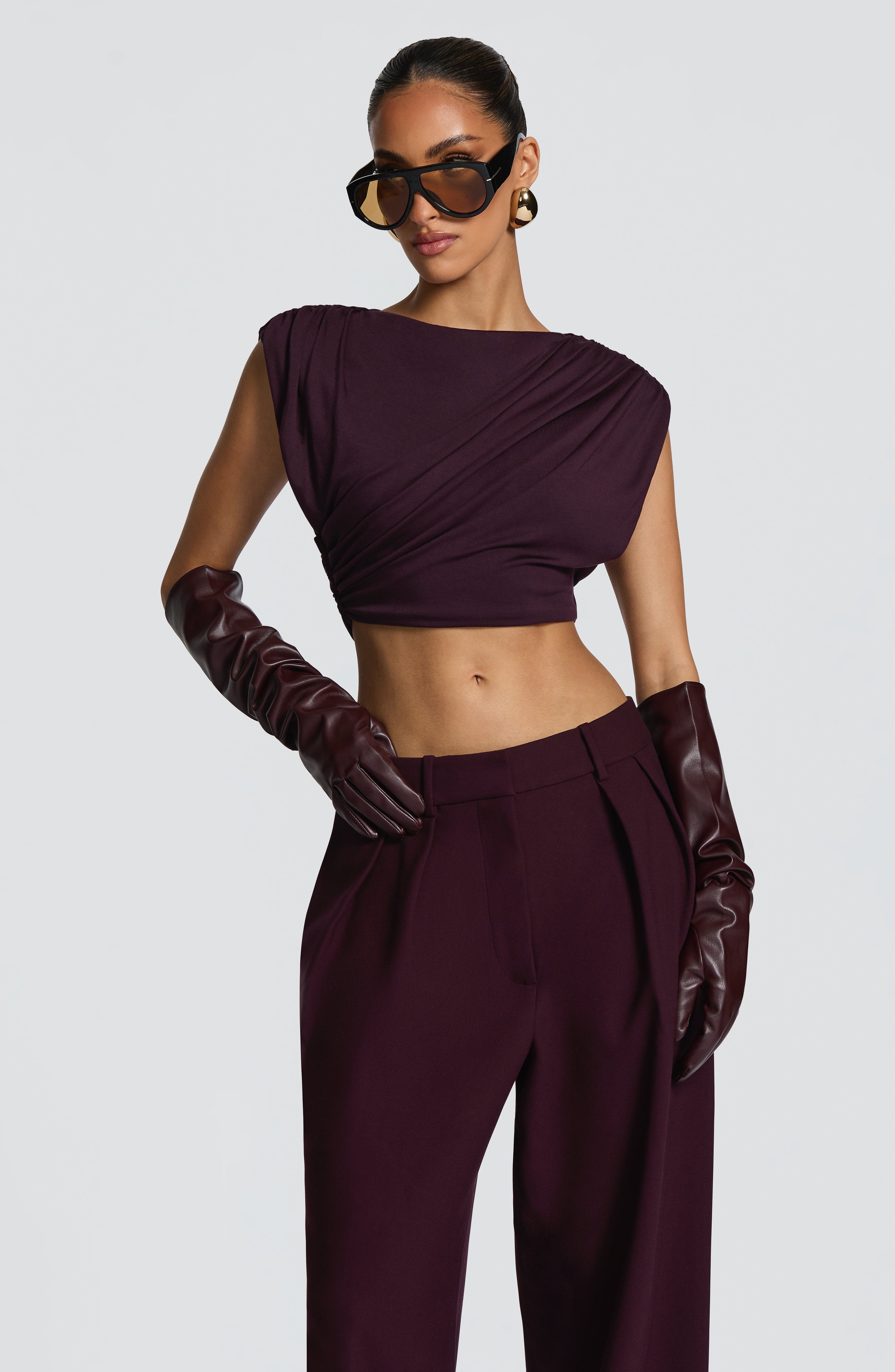 Frankie Gloves - Plum Accessories Babyboo Fashion Premium Exclusive Design
