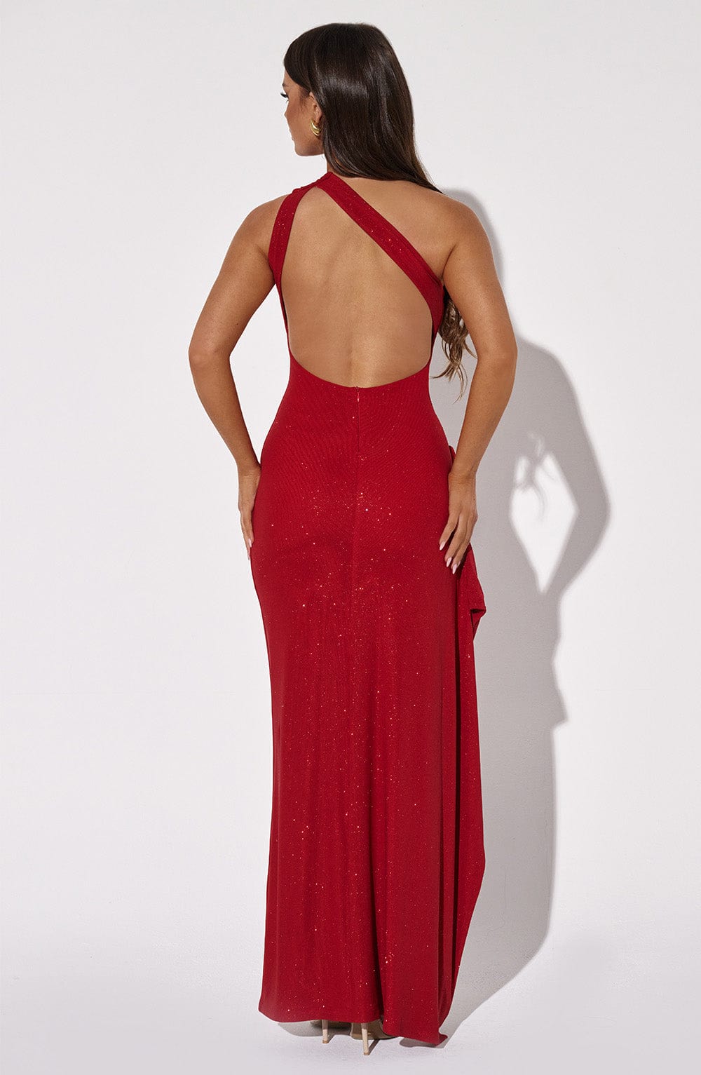 Genevieve Maxi Dress - Red Sparkle Dress Babyboo Fashion Premium Exclusive Design