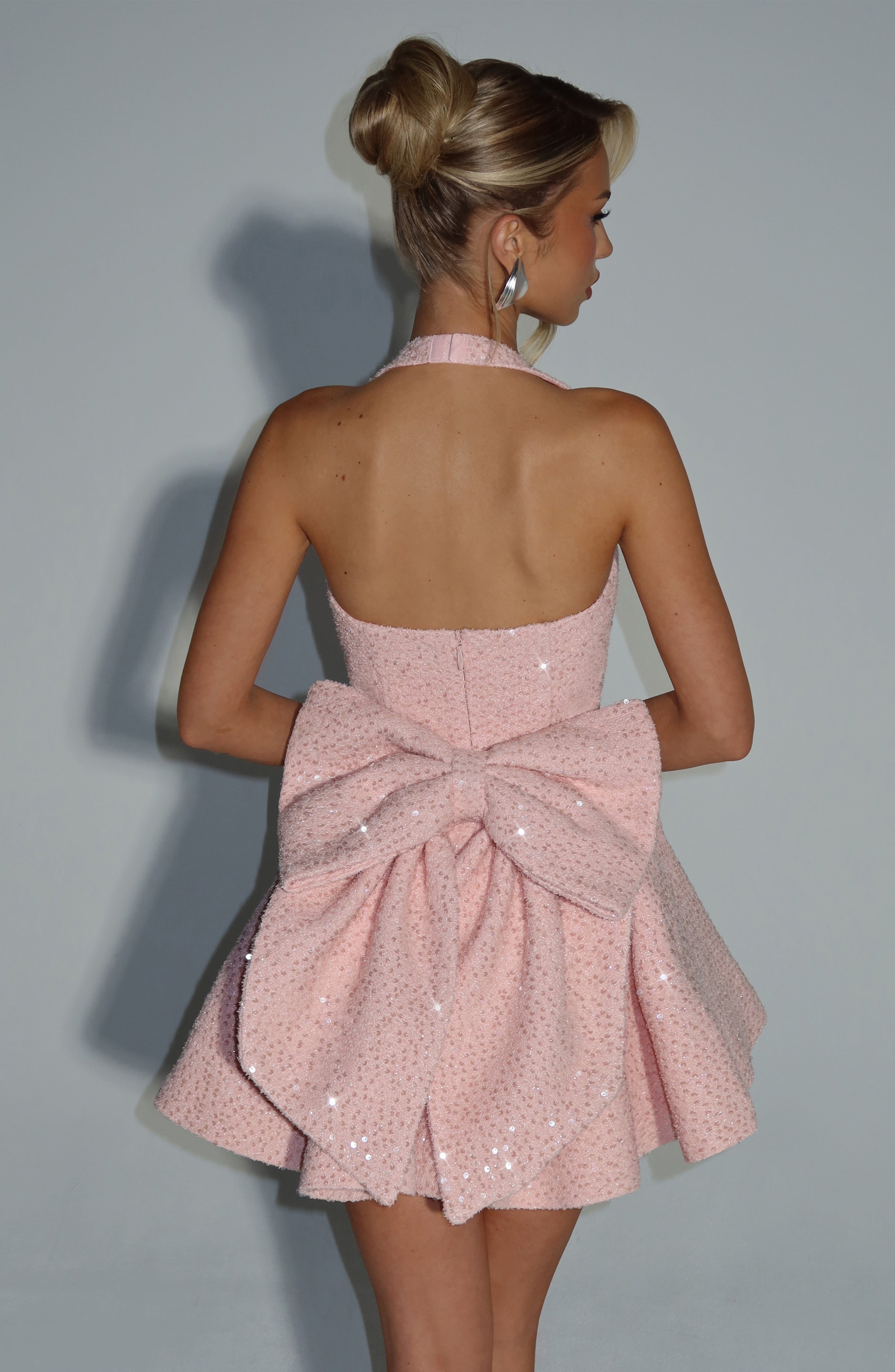 Georgette Mini Dress - Blush Dress Babyboo Fashion Premium Exclusive Design