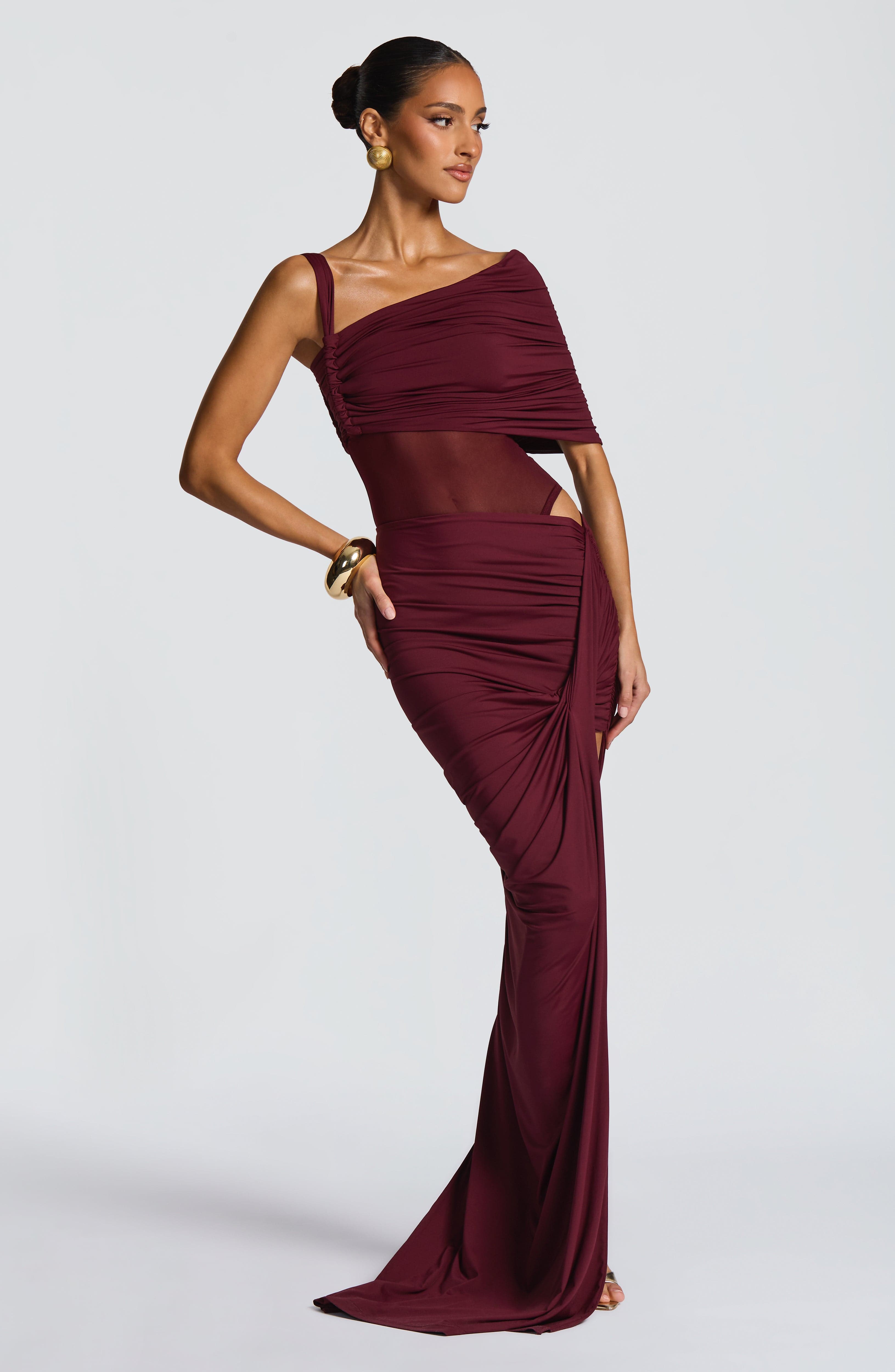 Henrietta Maxi Skirt - Cherry Lacquer Skirt Babyboo Fashion Premium Exclusive Design