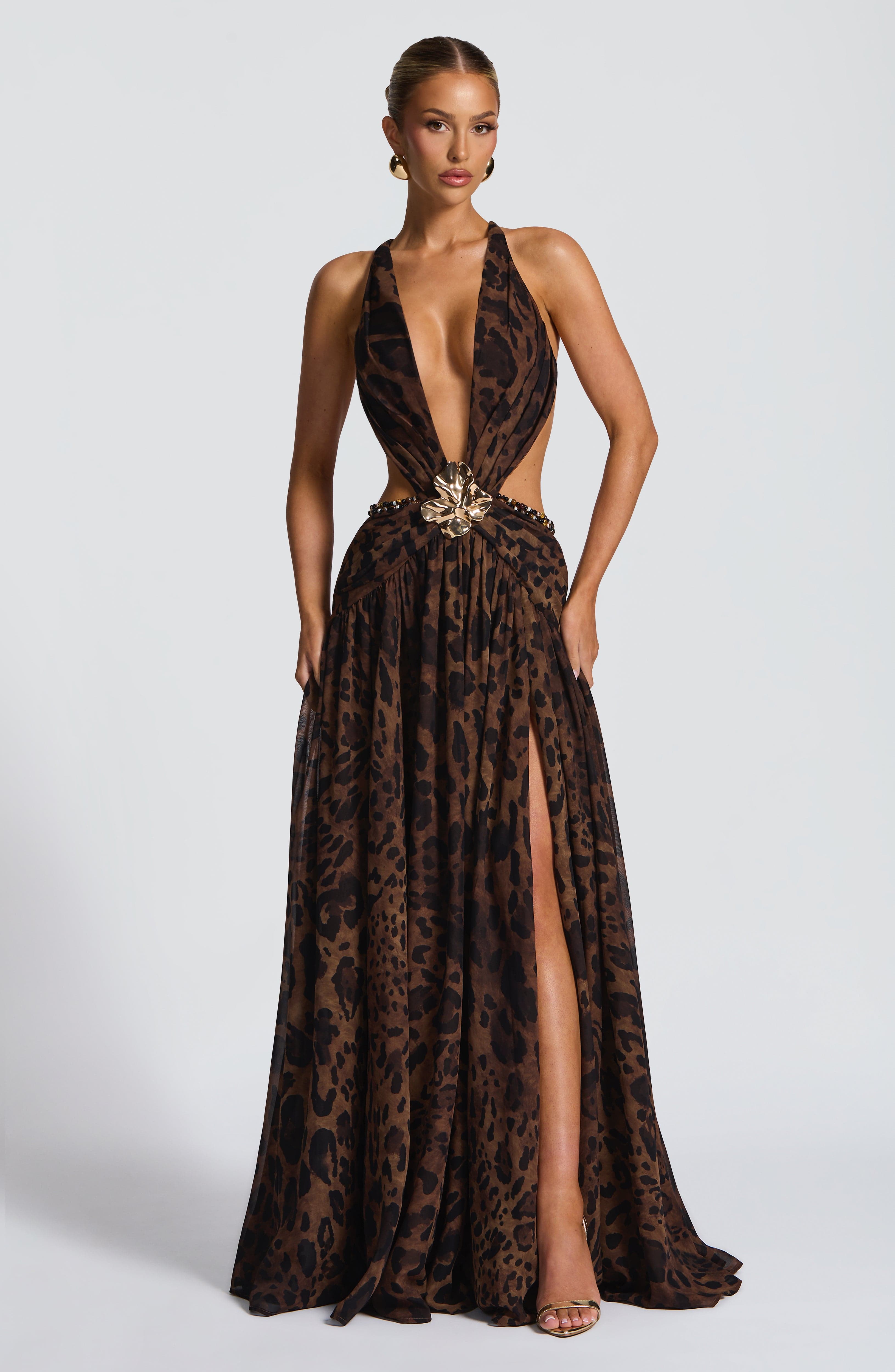 Indianna Maxi Dress - Leopard Print Dress Babyboo Fashion Premium Exclusive Design