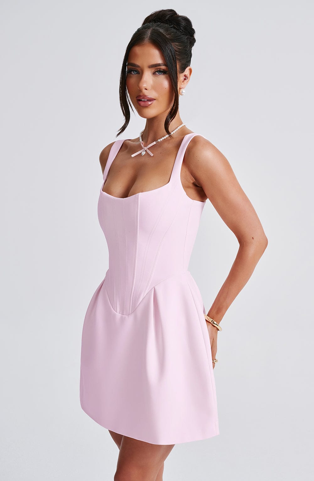 Janiyah Mini Dress - Blush Dress Babyboo Fashion Premium Exclusive Design