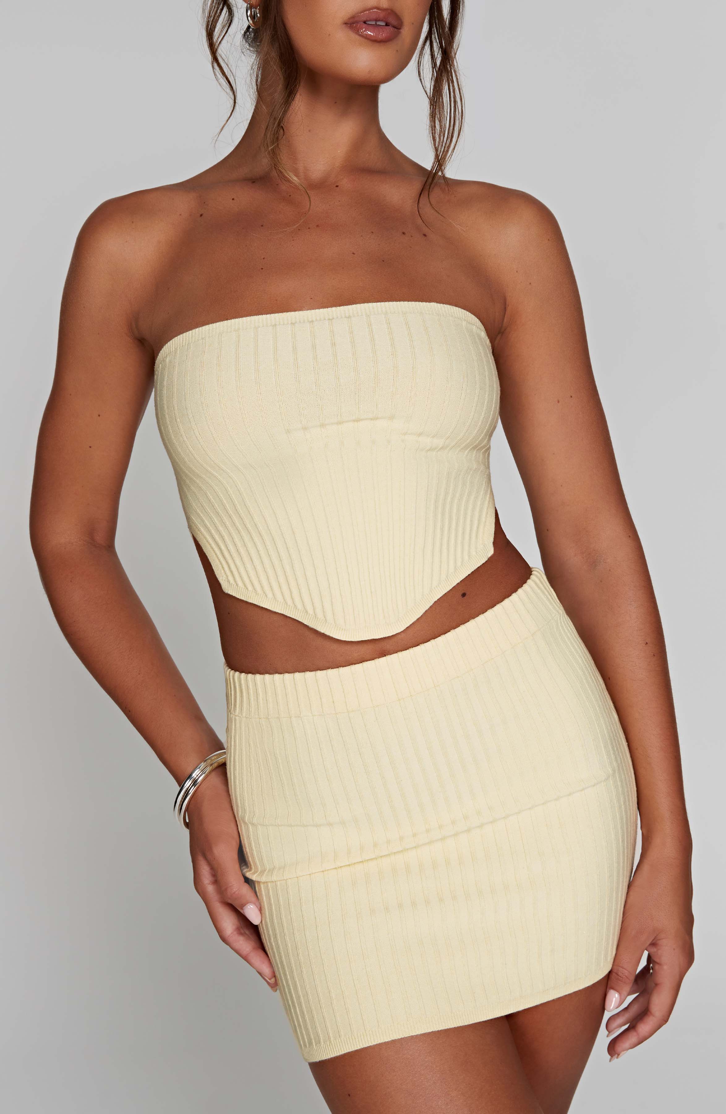 Jaz Mini Skirt - Lemon Skirt Babyboo Fashion Premium Exclusive Design