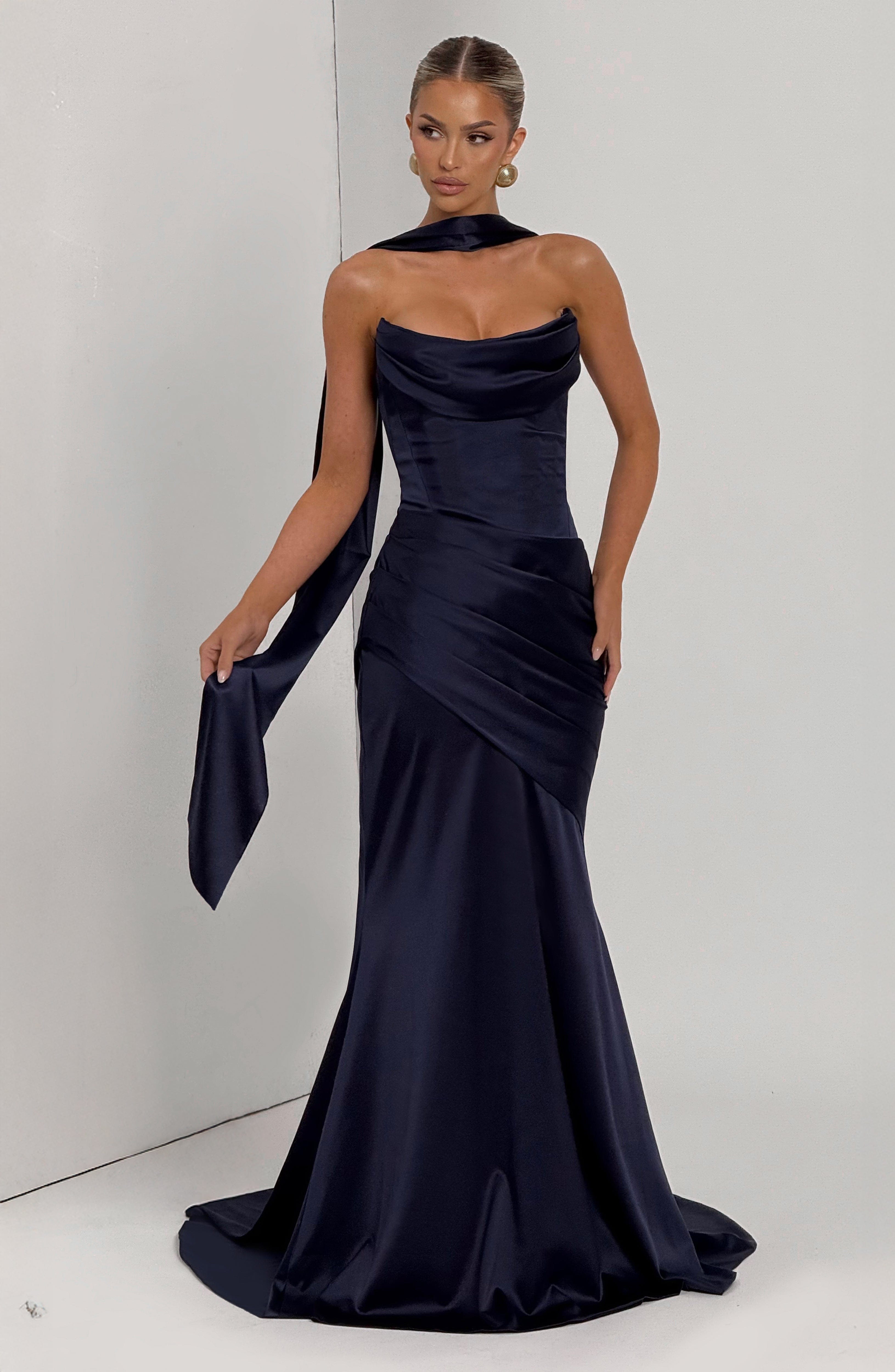 Kensington Maxi Dress - Navy Dress Babyboo Fashion Premium Exclusive Design