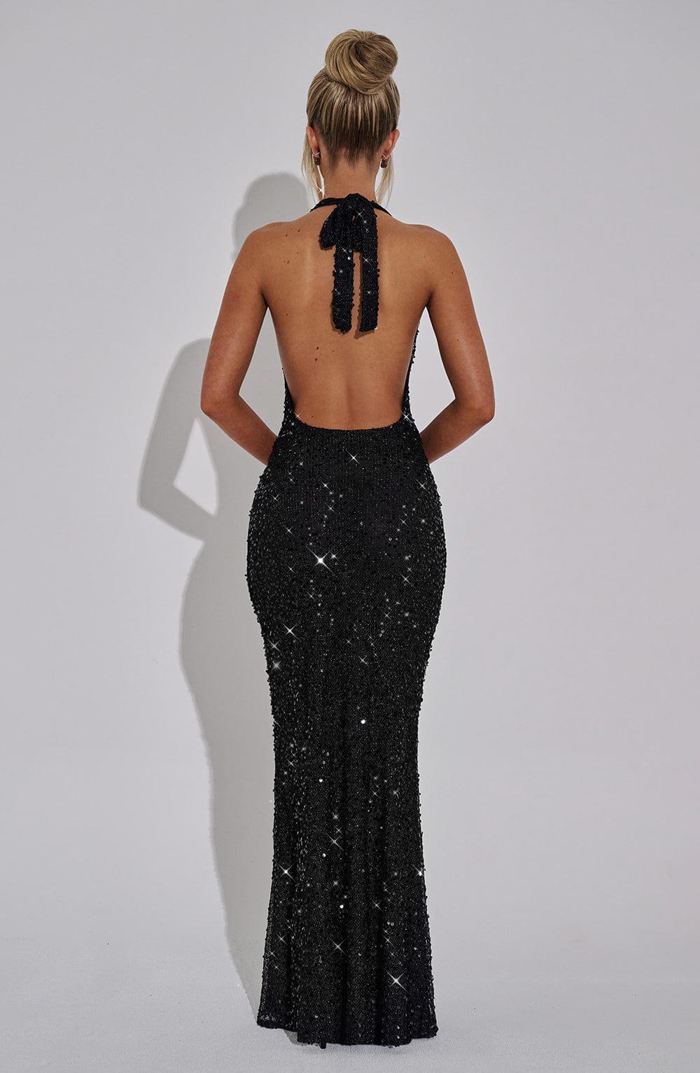 Lorena Maxi Dress - Black Lined Dress Babyboo Fashion Premium Exclusive Design