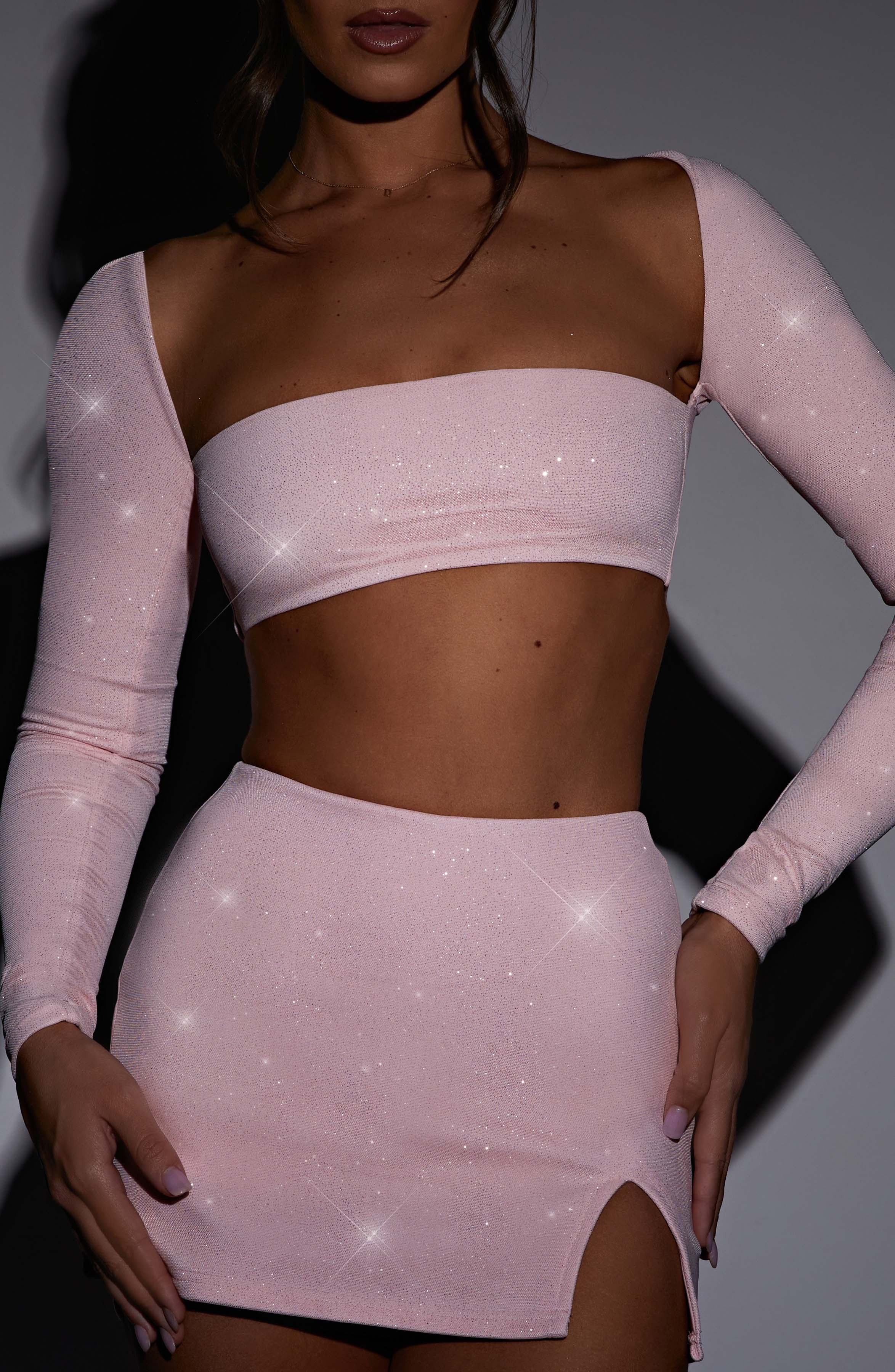 Lucianna Top - Pink Sparkle Tops XS Babyboo Fashion Premium Exclusive Design