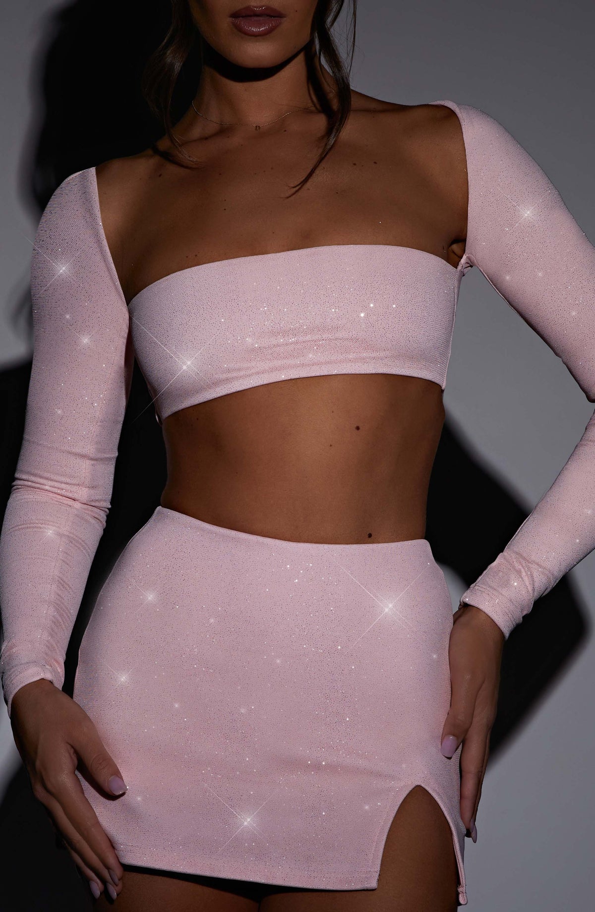 Lucianna Top - Pink Sparkle Tops XS Babyboo Fashion Premium Exclusive Design
