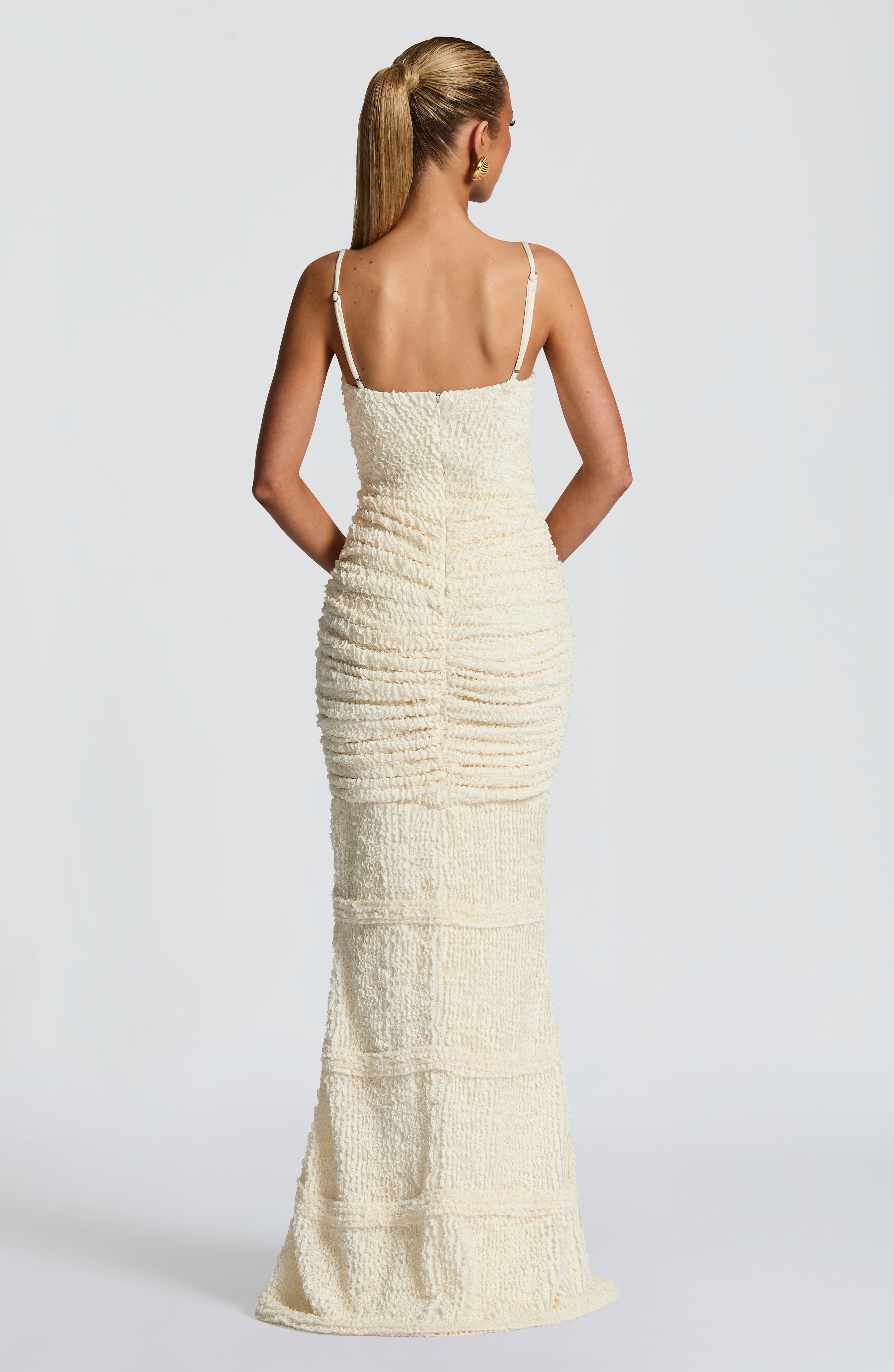 Lysandra Maxi Dress - Ivory Dress Babyboo Fashion Premium Exclusive Design