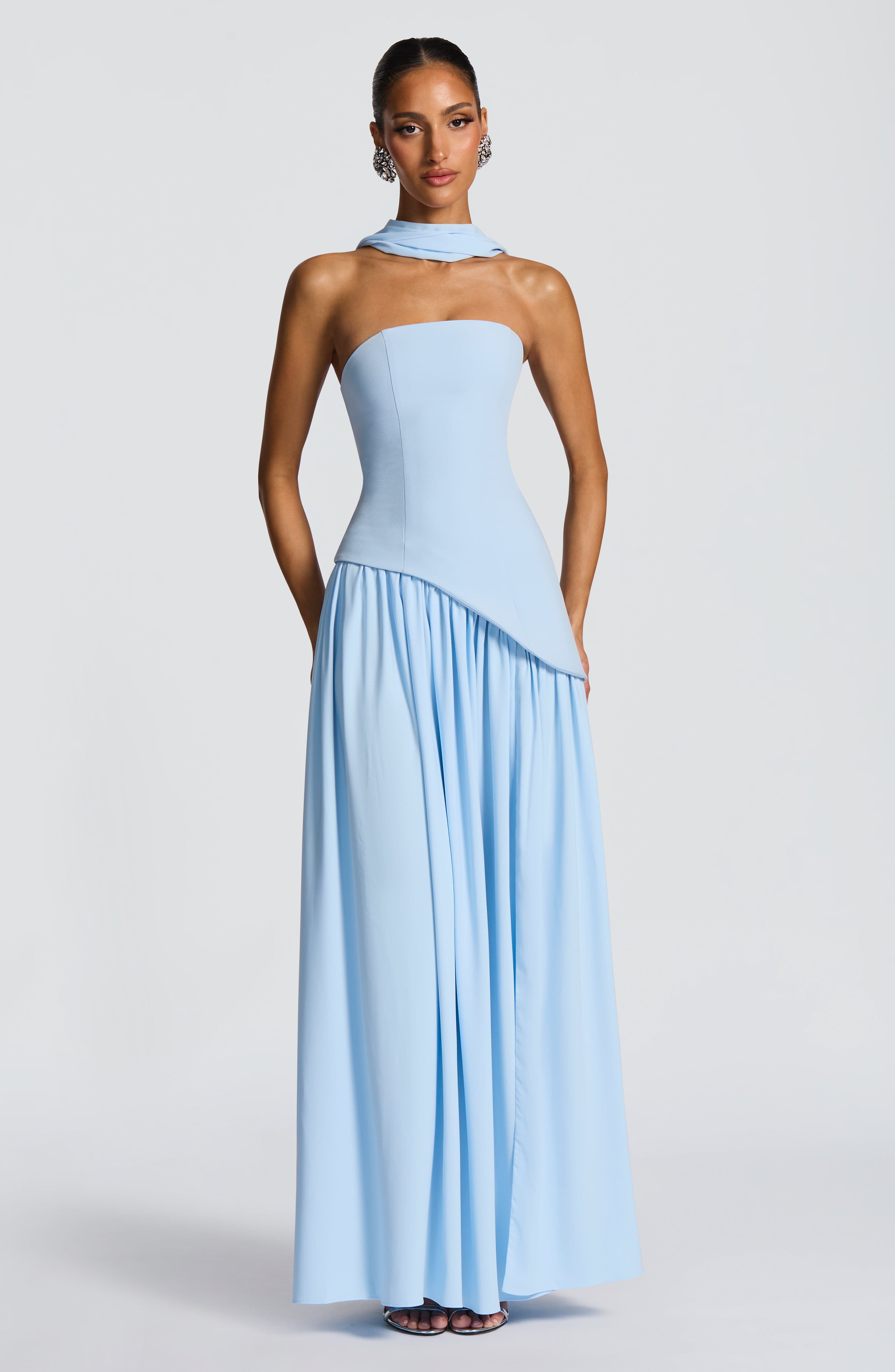 Maliyah Maxi Dress - Baby Blue Dress Babyboo Fashion Premium Exclusive Design
