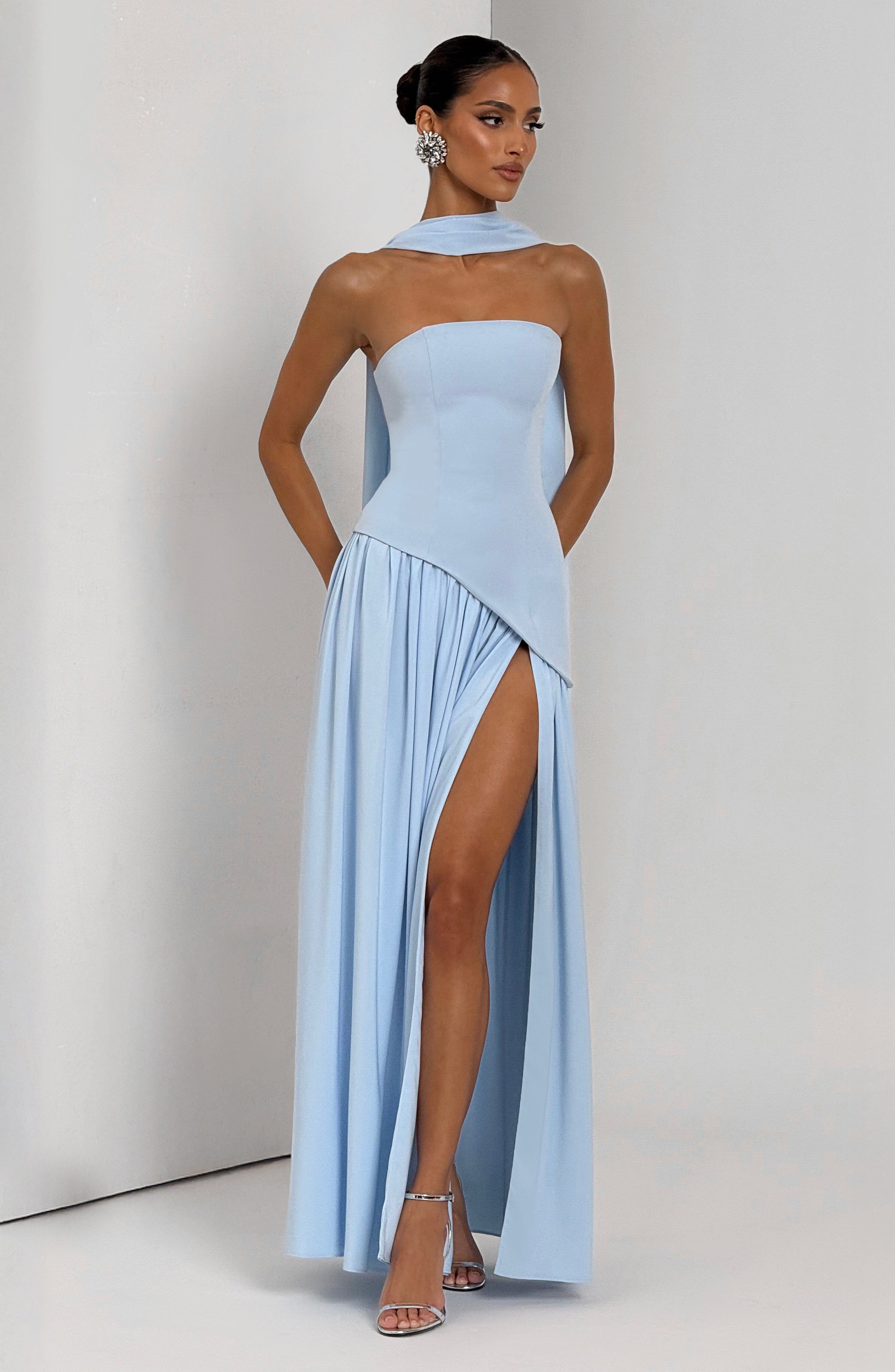 Maliyah Maxi Dress - Baby Blue Dress Babyboo Fashion Premium Exclusive Design