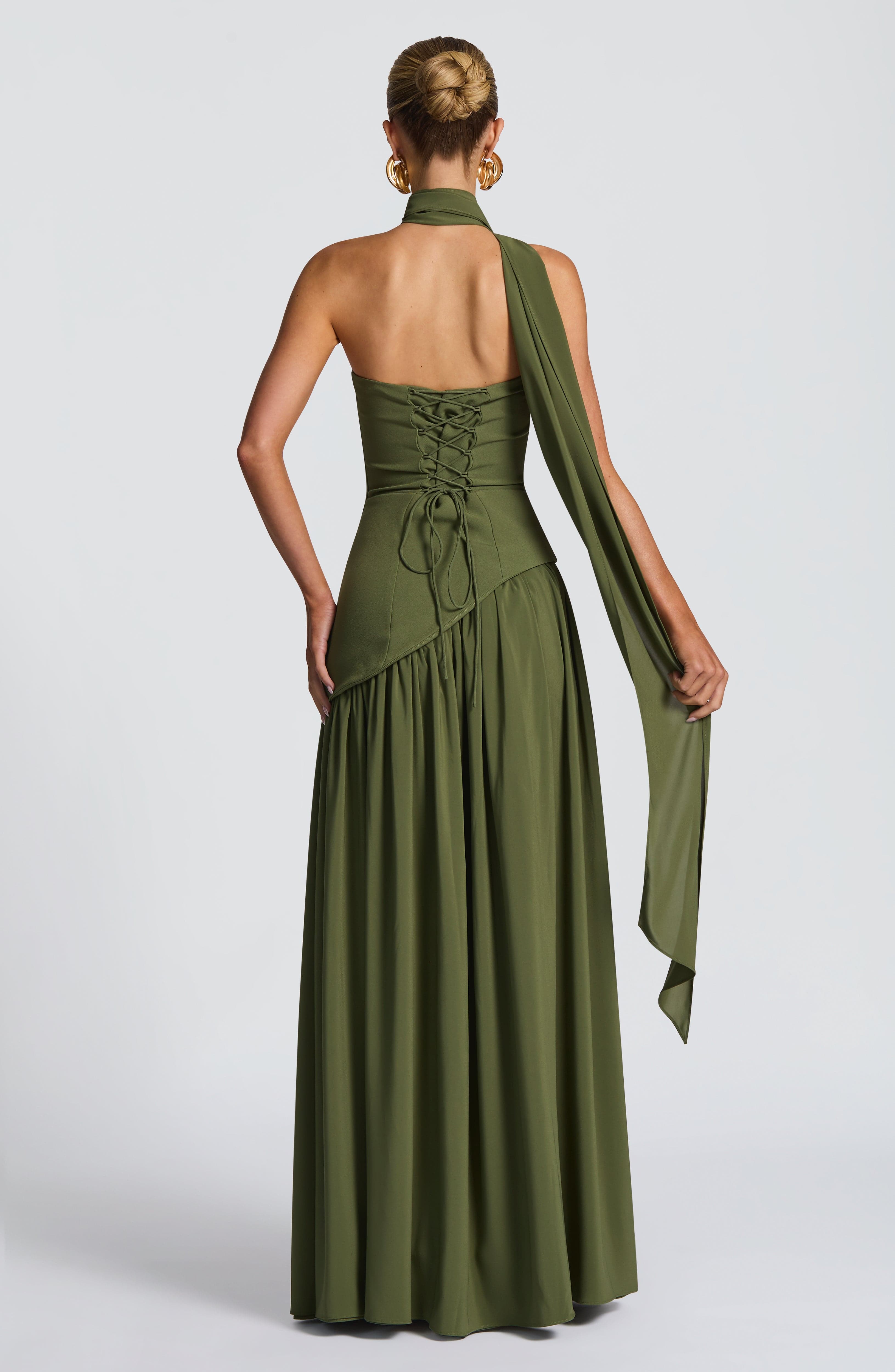 Maliyah Maxi Dress - Khaki Dress Babyboo Fashion Premium Exclusive Design