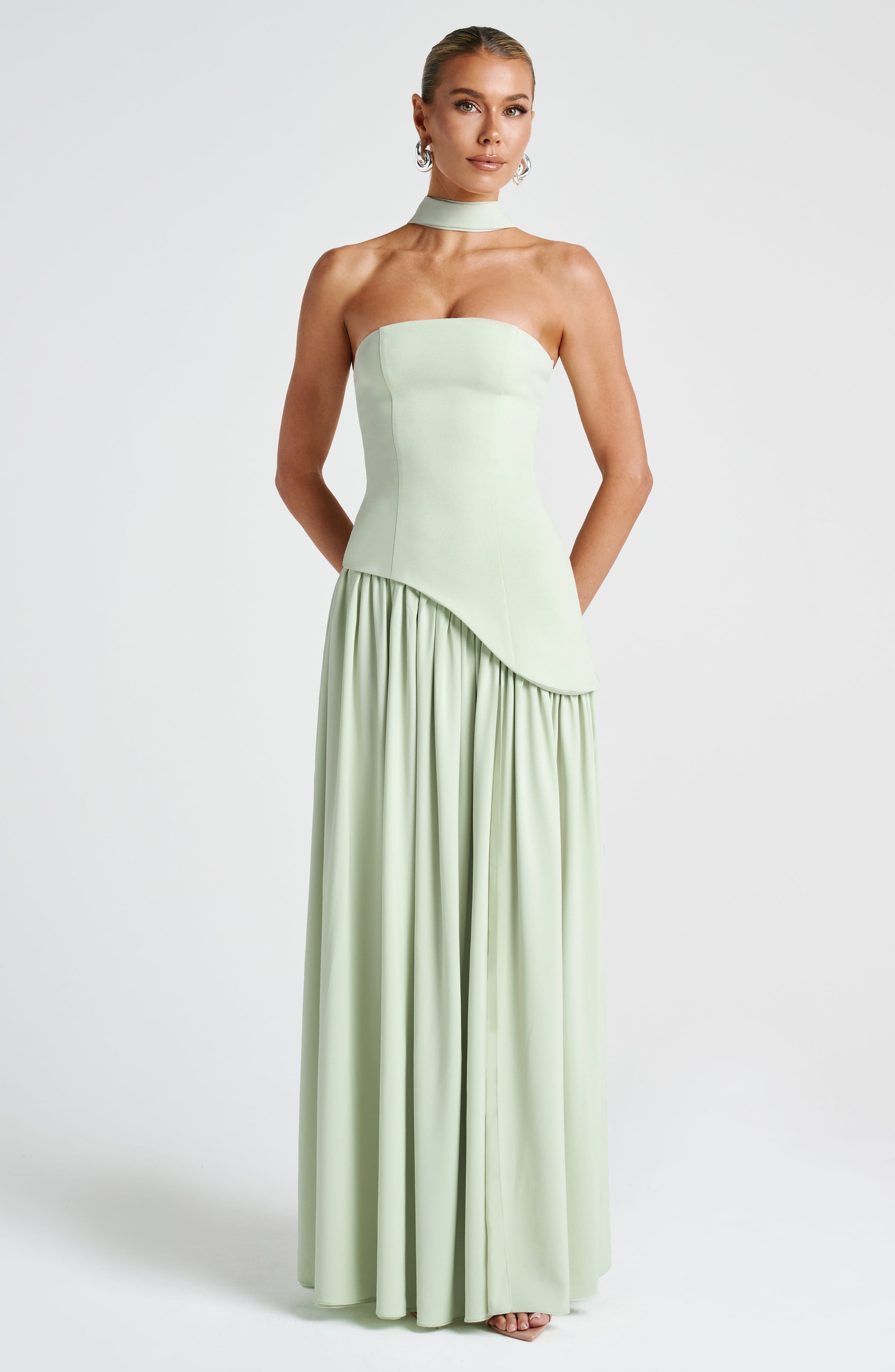 Maliyah Maxi Dress - Mint Dress Babyboo Fashion Premium Exclusive Design