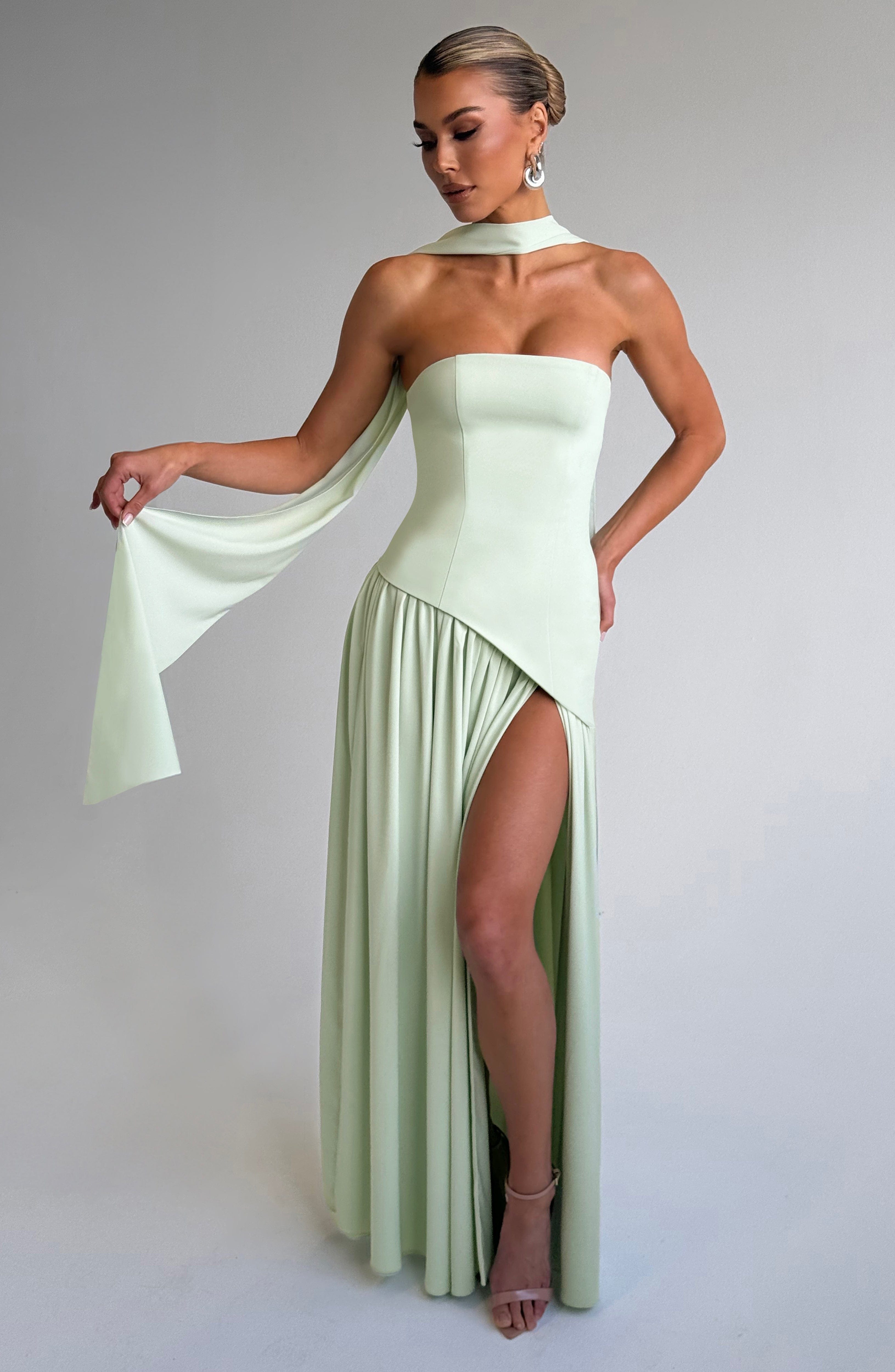 Maliyah Maxi Dress - Mint Dress Babyboo Fashion Premium Exclusive Design