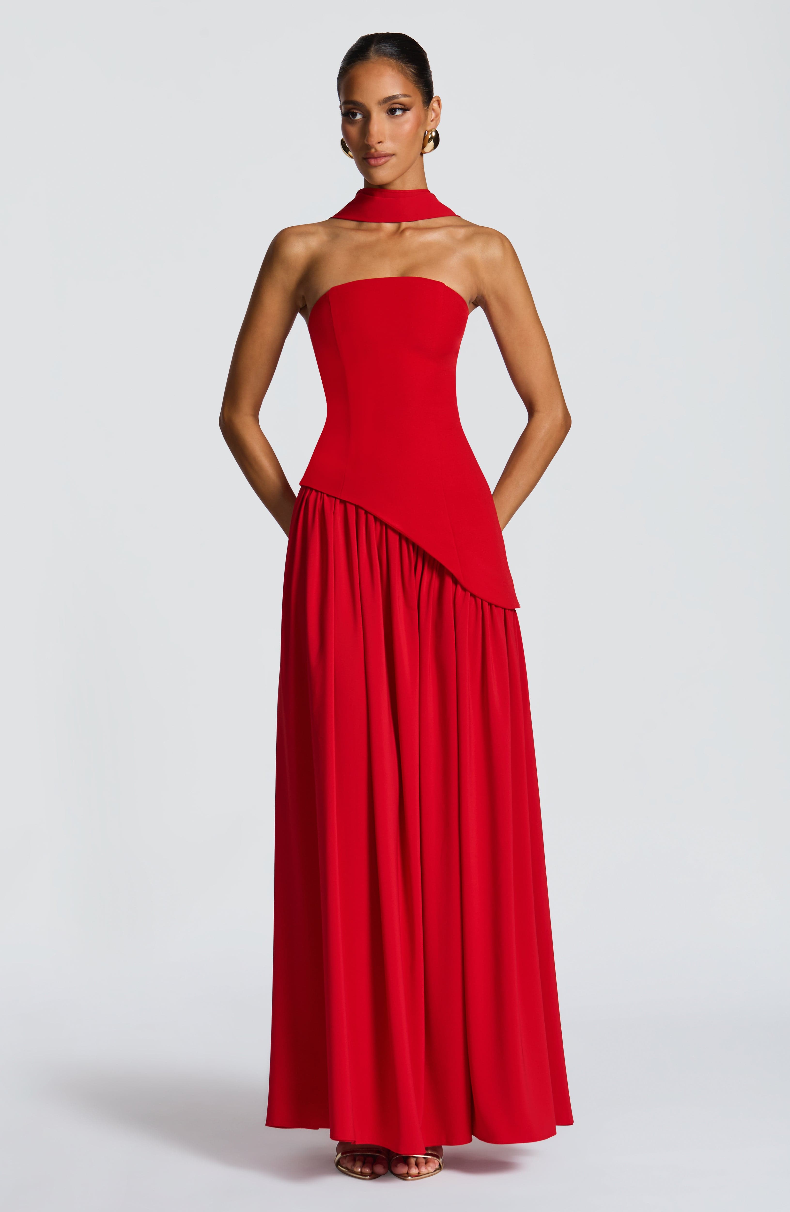 Maliyah Maxi Dress - Red Dress Babyboo Fashion Premium Exclusive Design