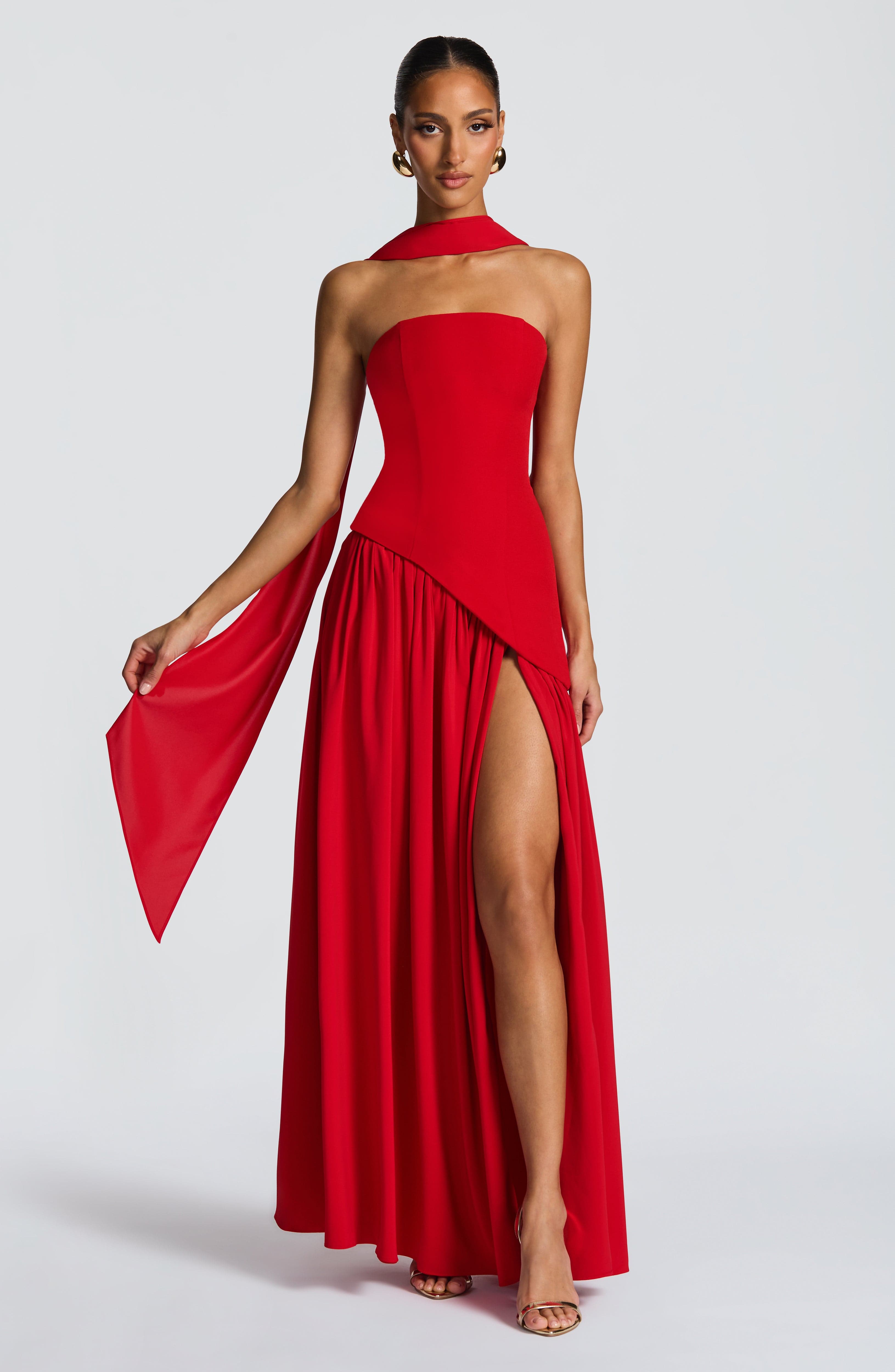 Maliyah Maxi Dress - Red Dress Babyboo Fashion Premium Exclusive Design