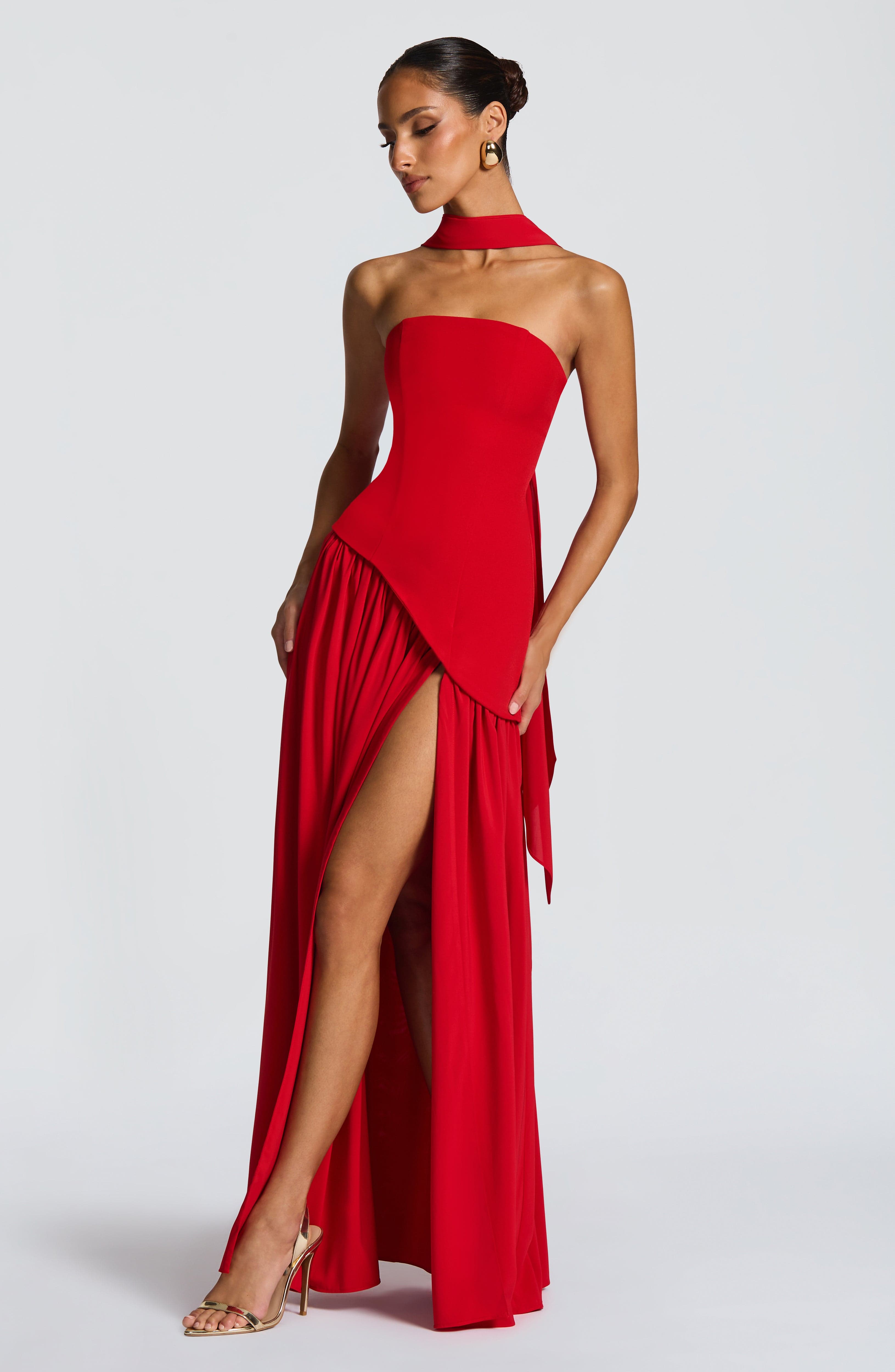 Maliyah Maxi Dress - Red Dress Babyboo Fashion Premium Exclusive Design