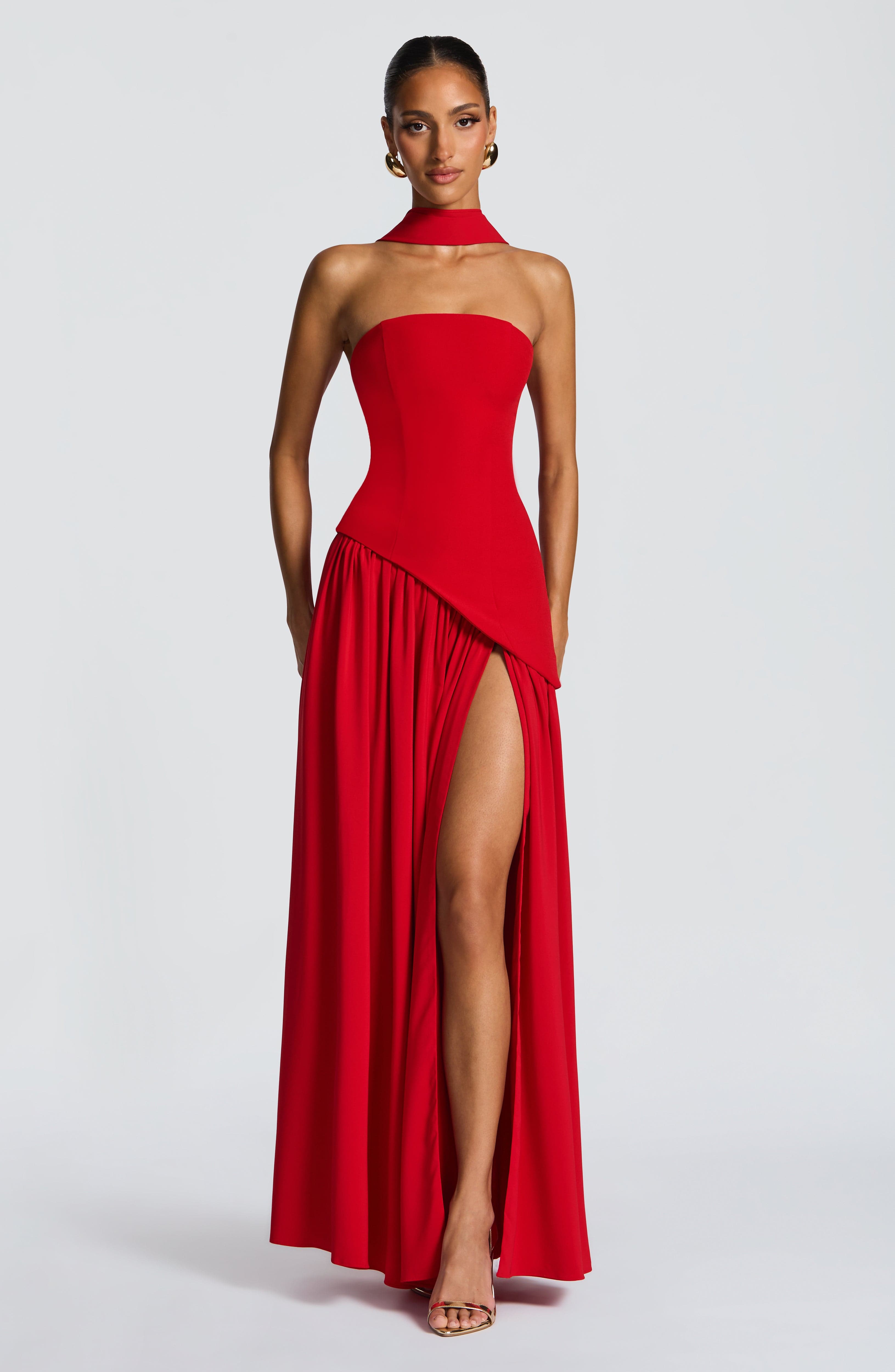 Maliyah Maxi Dress - Red Dress Babyboo Fashion Premium Exclusive Design