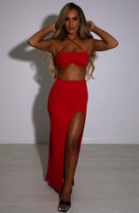 Mariana Maxi Skirt - Red Babyboo Fashion Premium Exclusive Design
