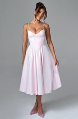 Mariella Midi Dress - Blush Dress Babyboo Fashion Premium Exclusive Design