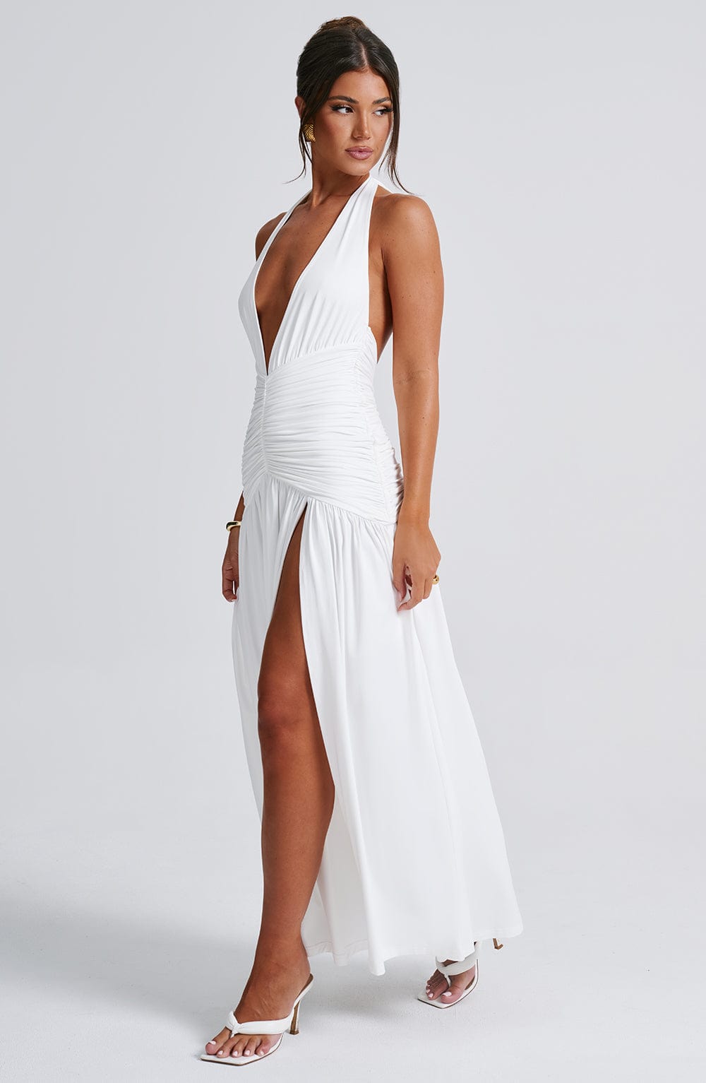 Melania Maxi Dress - Ivory Dress Babyboo Fashion Premium Exclusive Design