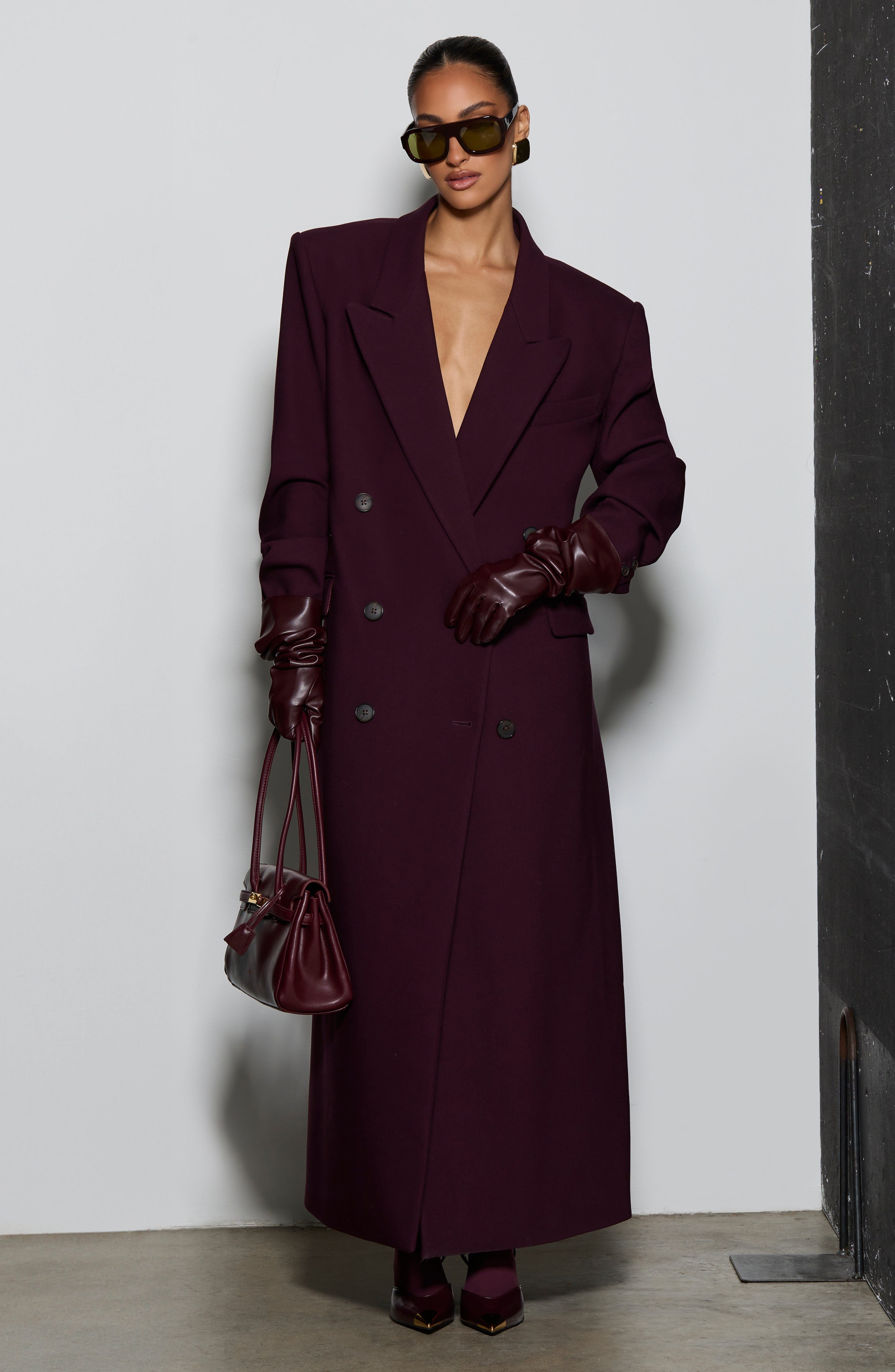 Michelle Coat - Plum Jacket Babyboo Fashion Premium Exclusive Design