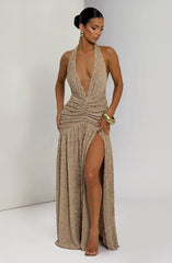 Minerva Maxi Dress - Beige Dress Babyboo Fashion Premium Exclusive Design