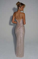 Mirabella Maxi Dress - Nude Dress Babyboo Fashion Premium Exclusive Design
