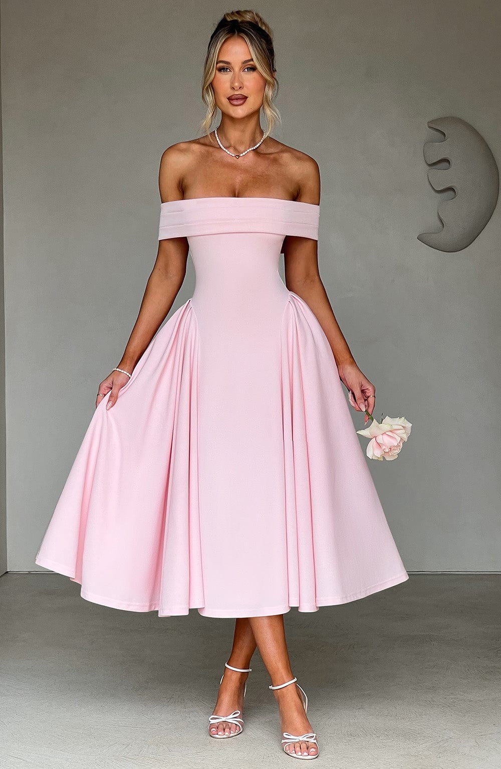 Miranda Midi Dress - Blush Dress XS Babyboo Fashion Premium Exclusive Design