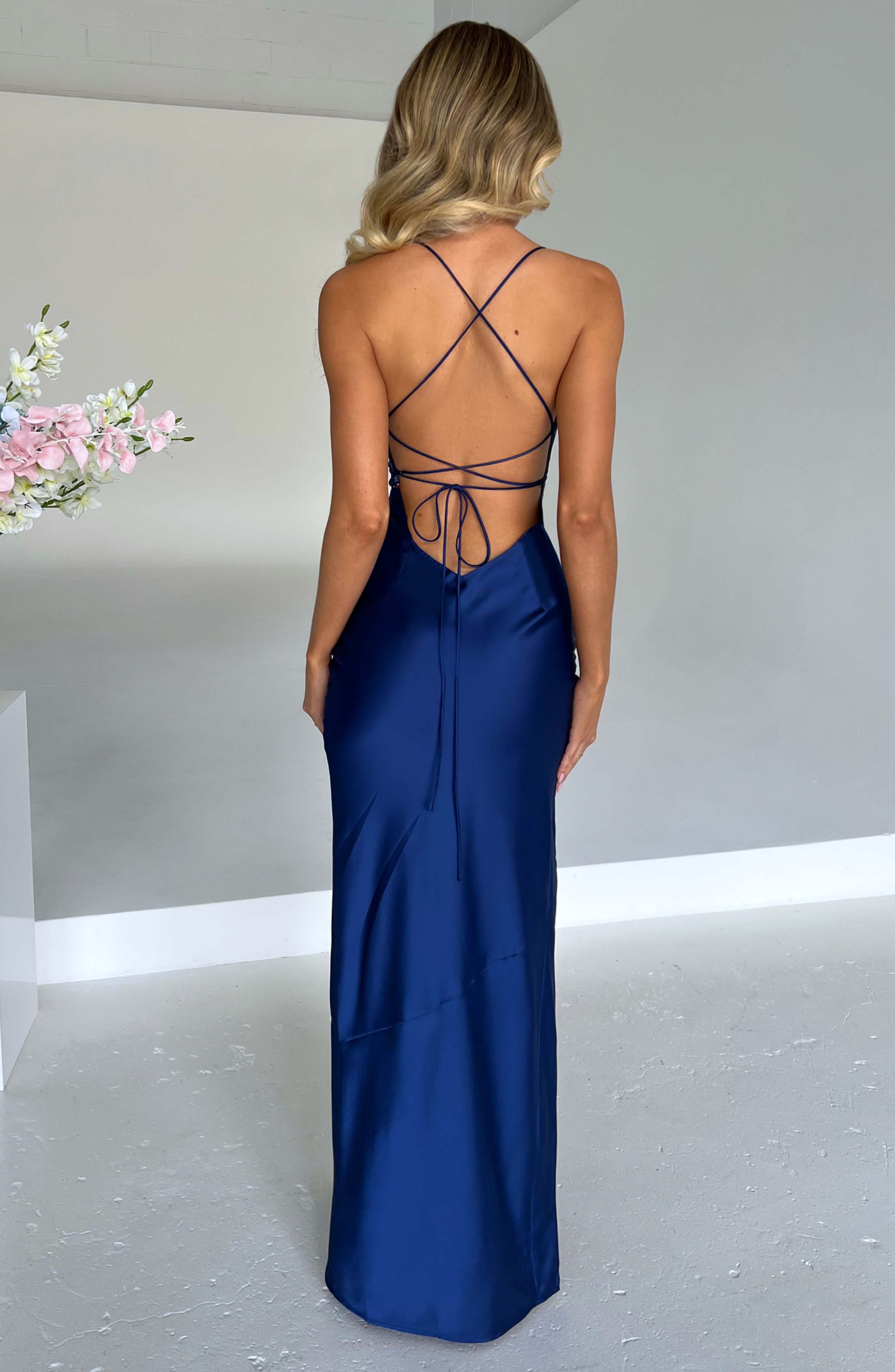 Misha Maxi Dress - Navy Dress Babyboo Fashion Premium Exclusive Design