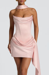 Mona Mini Dress - Blush Dress Babyboo Fashion Premium Exclusive Design