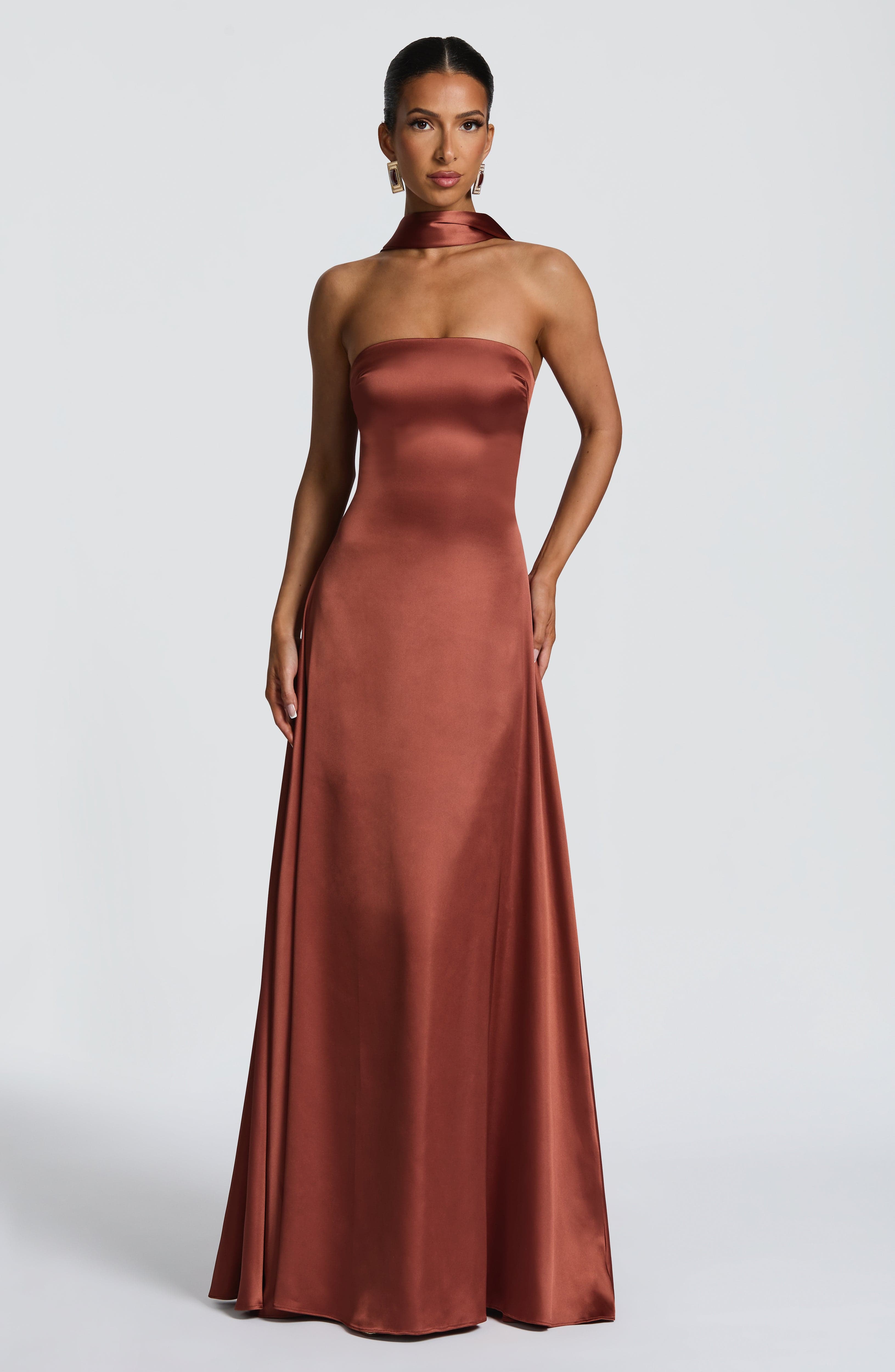 Morven Maxi Dress - Rust Dress Babyboo Fashion Premium Exclusive Design