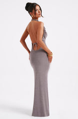 Nala Maxi Dress - Charcoal Dress Babyboo Fashion Premium Exclusive Design