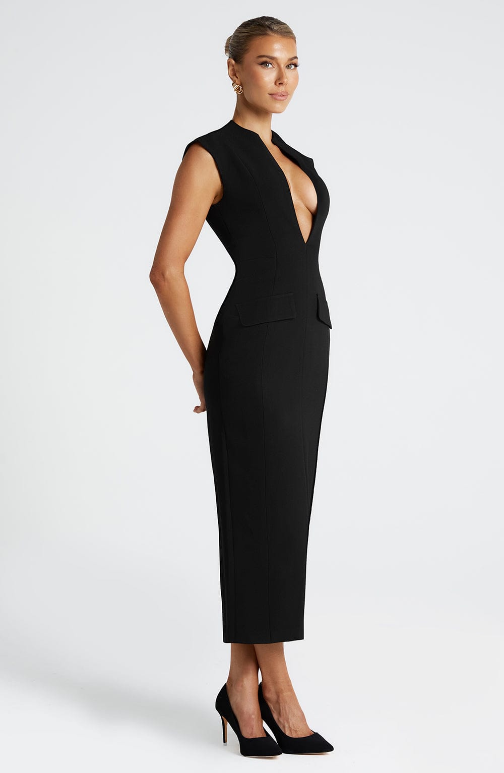 Nellie Midi Dress - Black Dress Babyboo Fashion Premium Exclusive Design