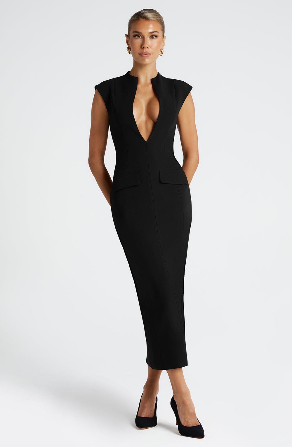 Nellie Midi Dress - Black Dress Babyboo Fashion Premium Exclusive Design