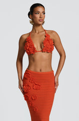Nerida Top - Orange Tops Babyboo Fashion Premium Exclusive Design