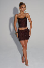 Nora Top - Plum Brown Tops Babyboo Fashion Premium Exclusive Design