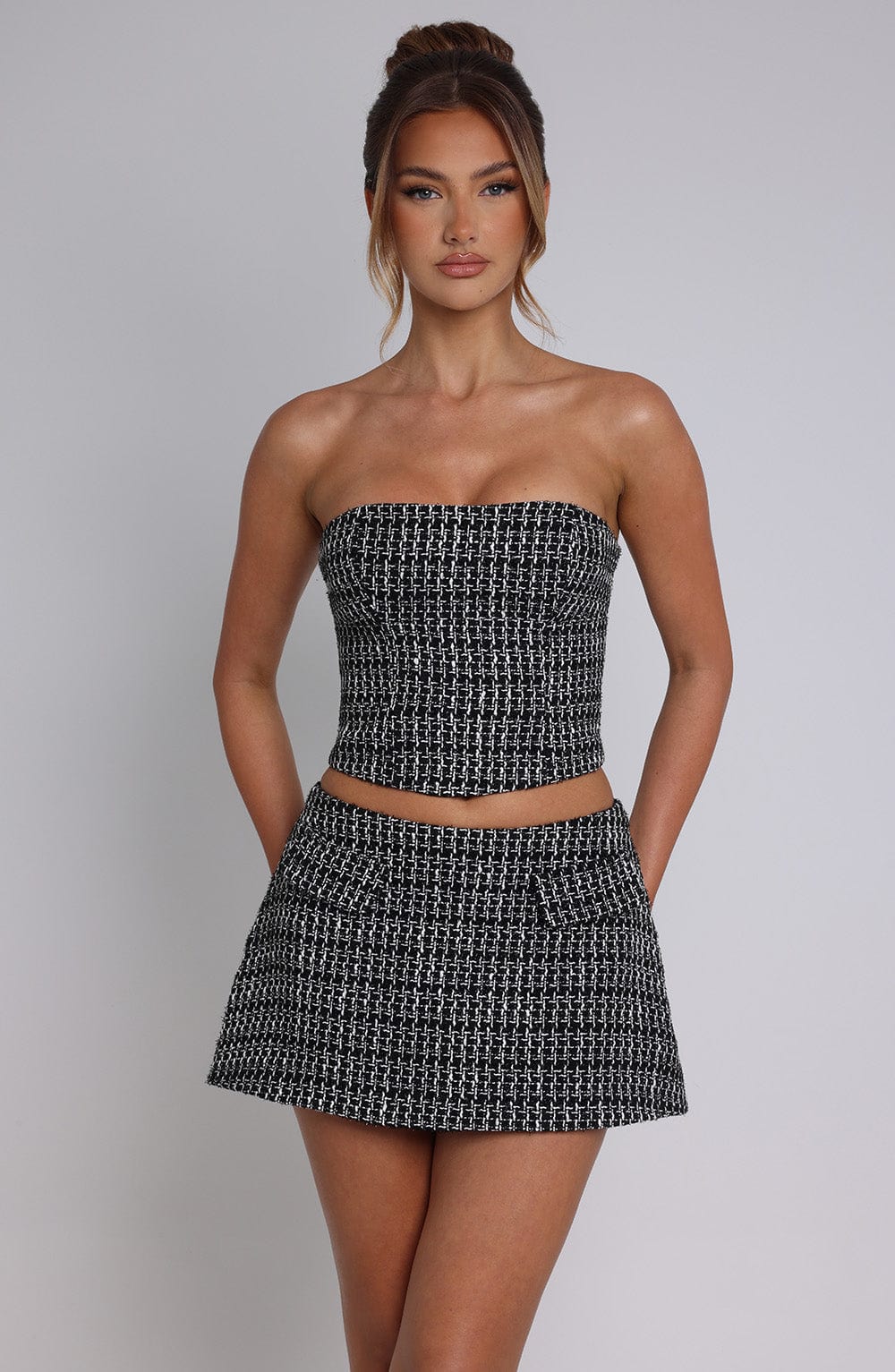 Olina Top - Black/White Tops Babyboo Fashion Premium Exclusive Design