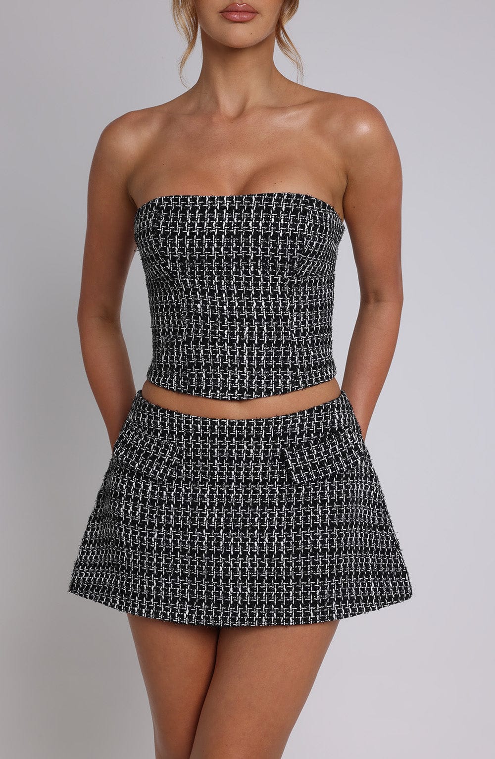 Olina Top - Black/White Tops Babyboo Fashion Premium Exclusive Design
