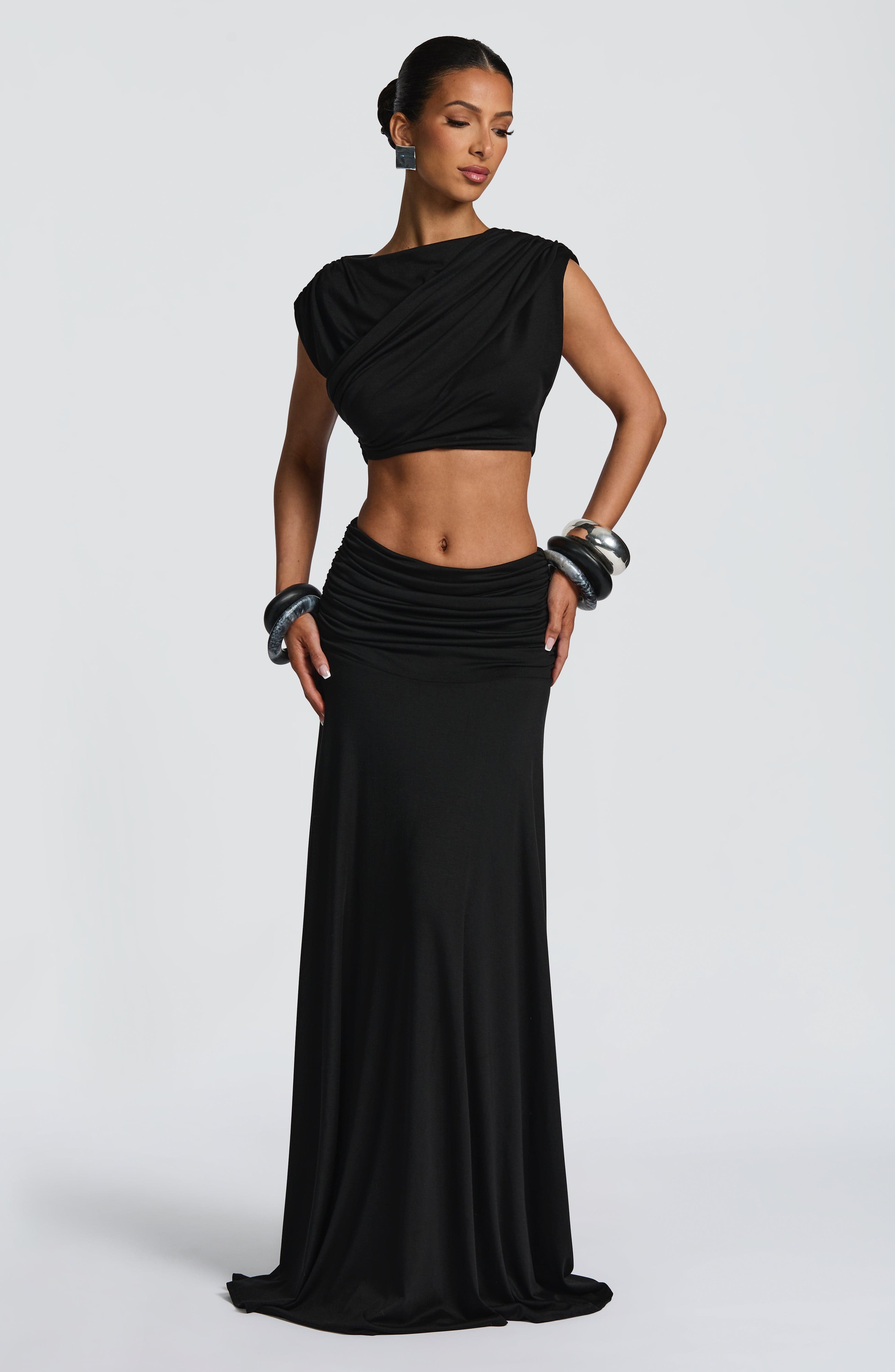 Paige Maxi Skirt - Black Skirt Babyboo Fashion Premium Exclusive Design