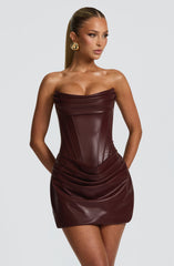 Palmer Mini Dress - Burgundy Dress Babyboo Fashion Premium Exclusive Design