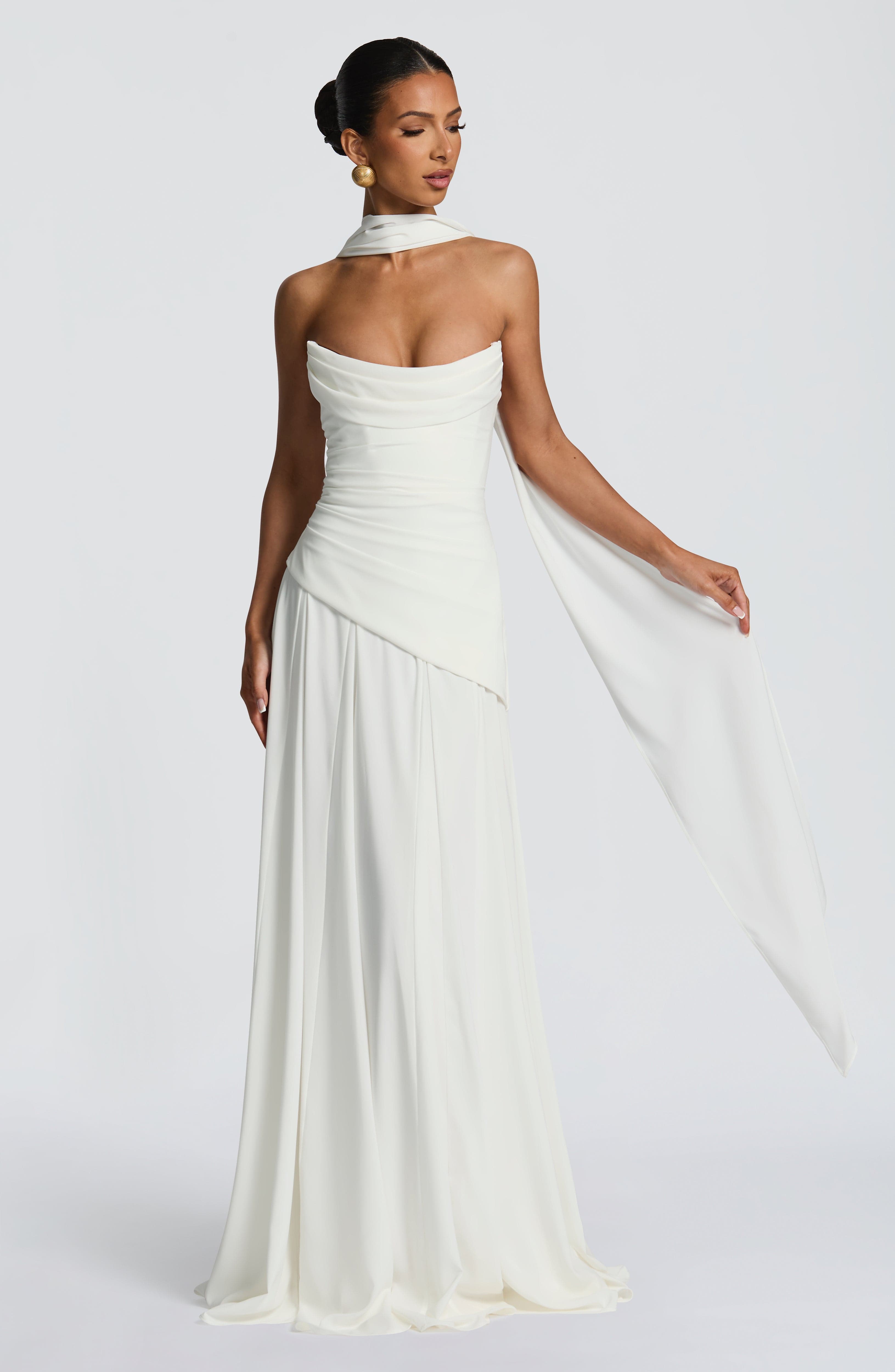 Patricia Maxi Dress - Ivory Dress Babyboo Fashion Premium Exclusive Design
