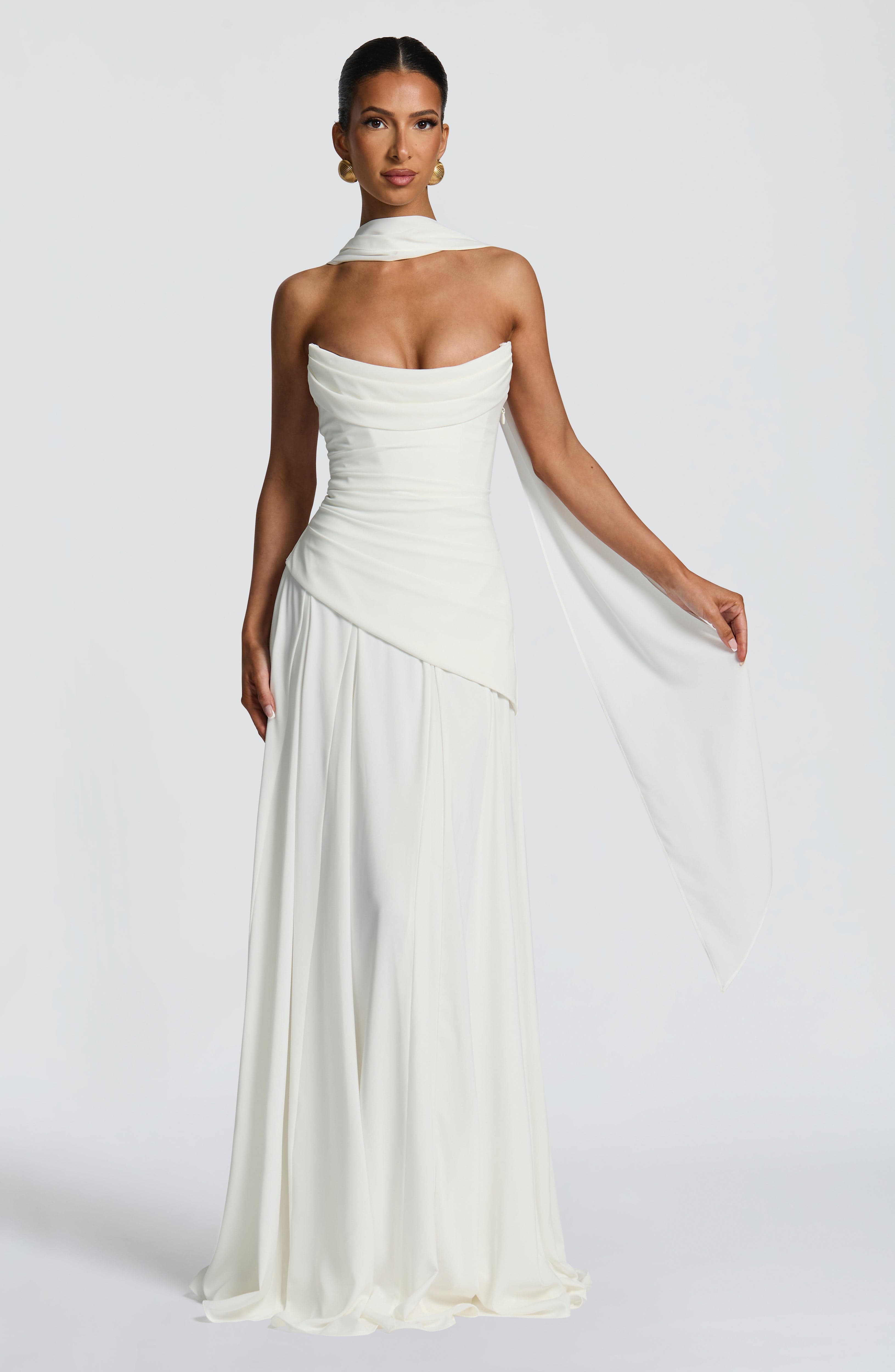 Patricia Maxi Dress - Ivory Dress Babyboo Fashion Premium Exclusive Design