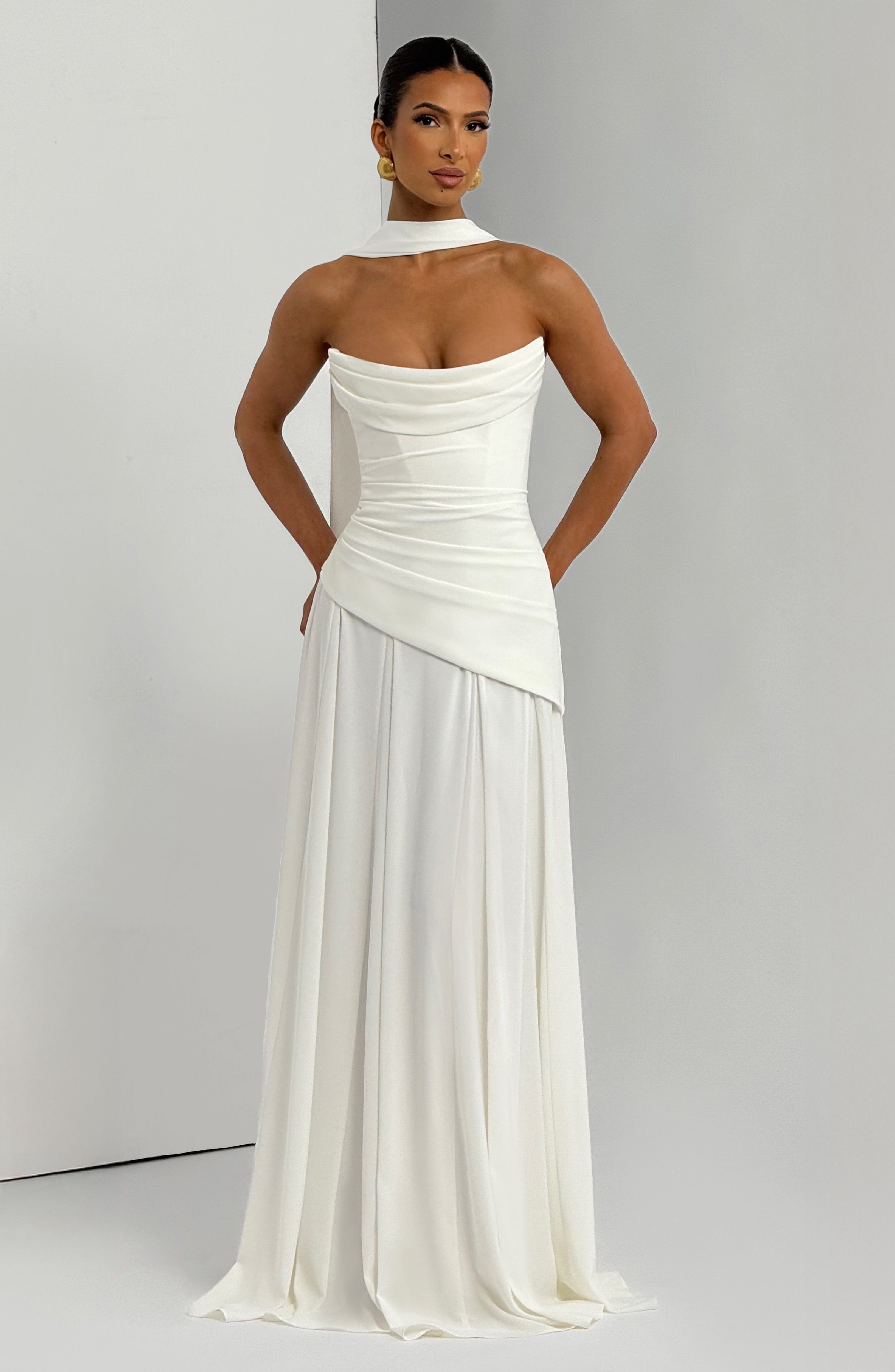 Patricia Maxi Dress - Ivory Dress Babyboo Fashion Premium Exclusive Design