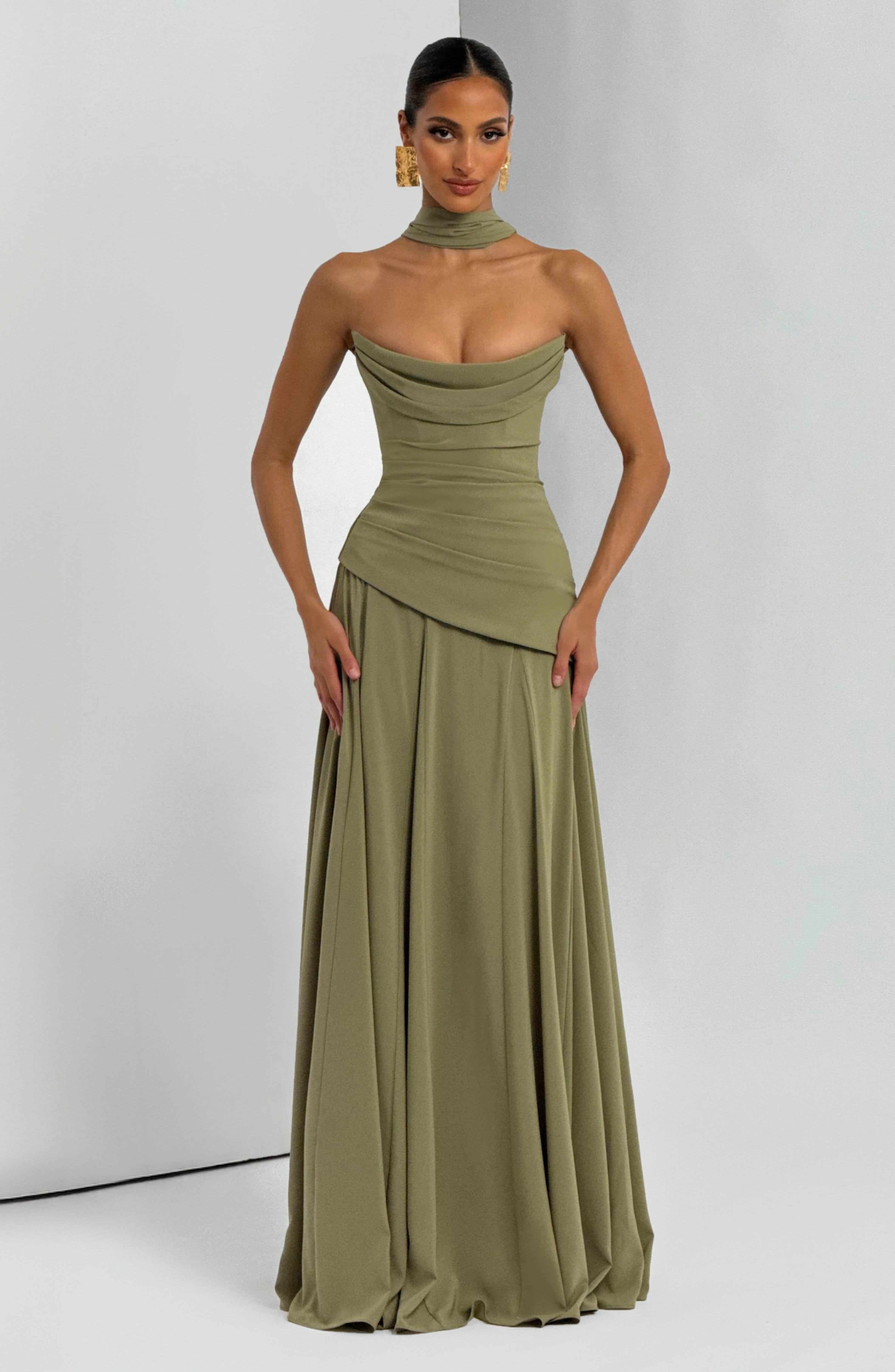 Patricia Maxi Dress - Sage Dress Babyboo Fashion Premium Exclusive Design