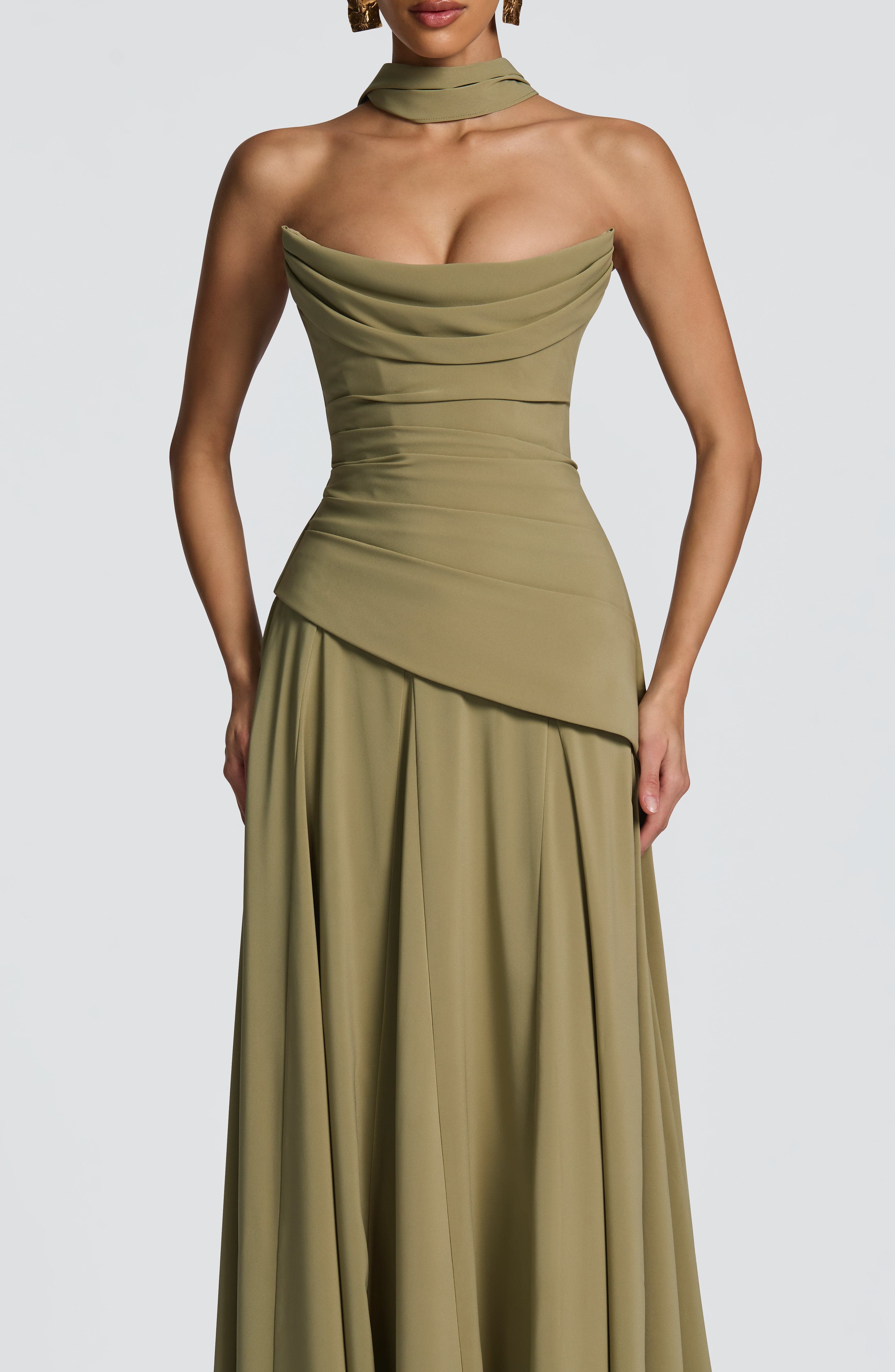 Patricia Maxi Dress - Sage Dress Babyboo Fashion Premium Exclusive Design