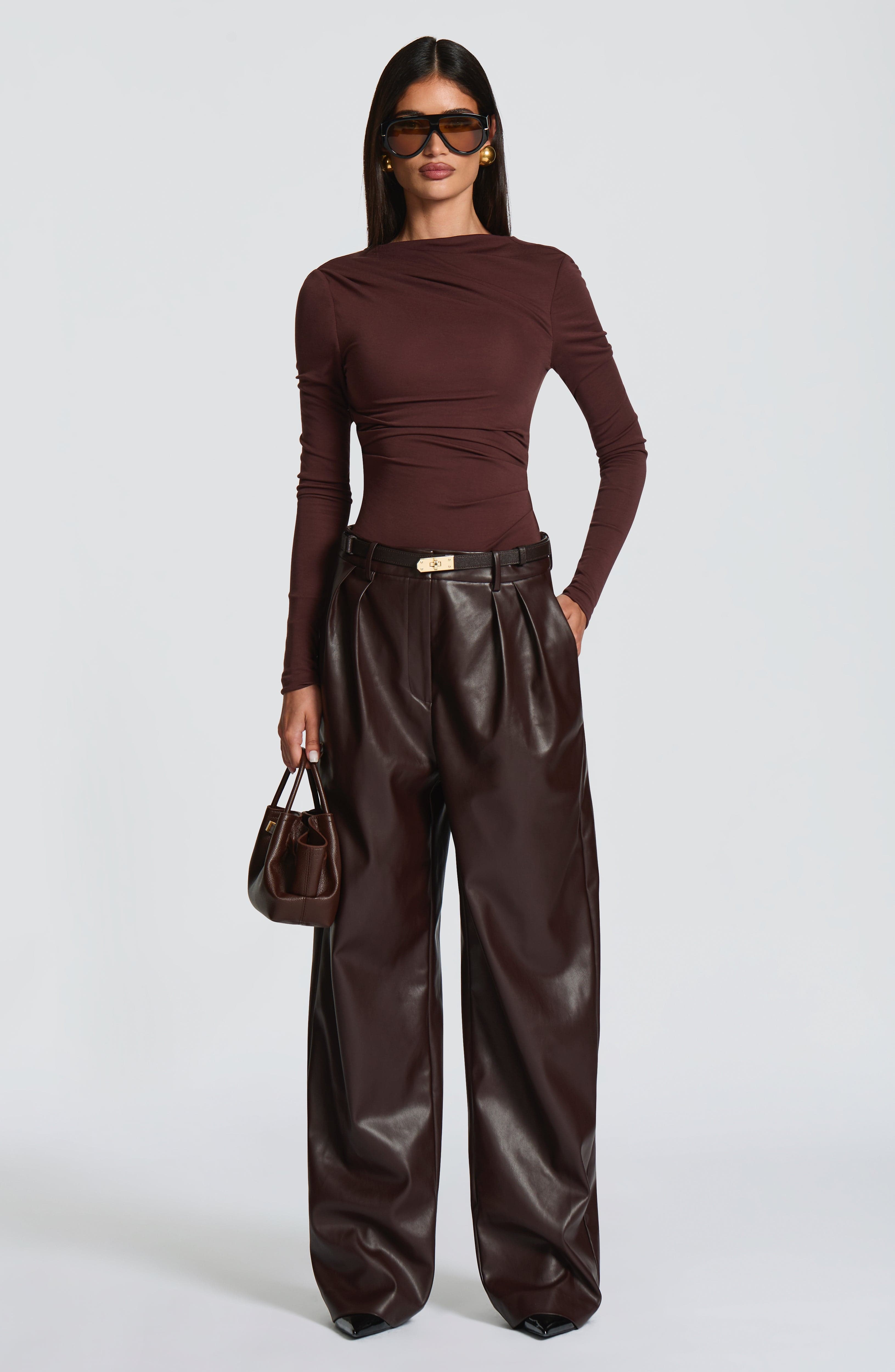 Pearson Bodysuit - Plum Brown Bodysuits Babyboo Fashion Premium Exclusive Design